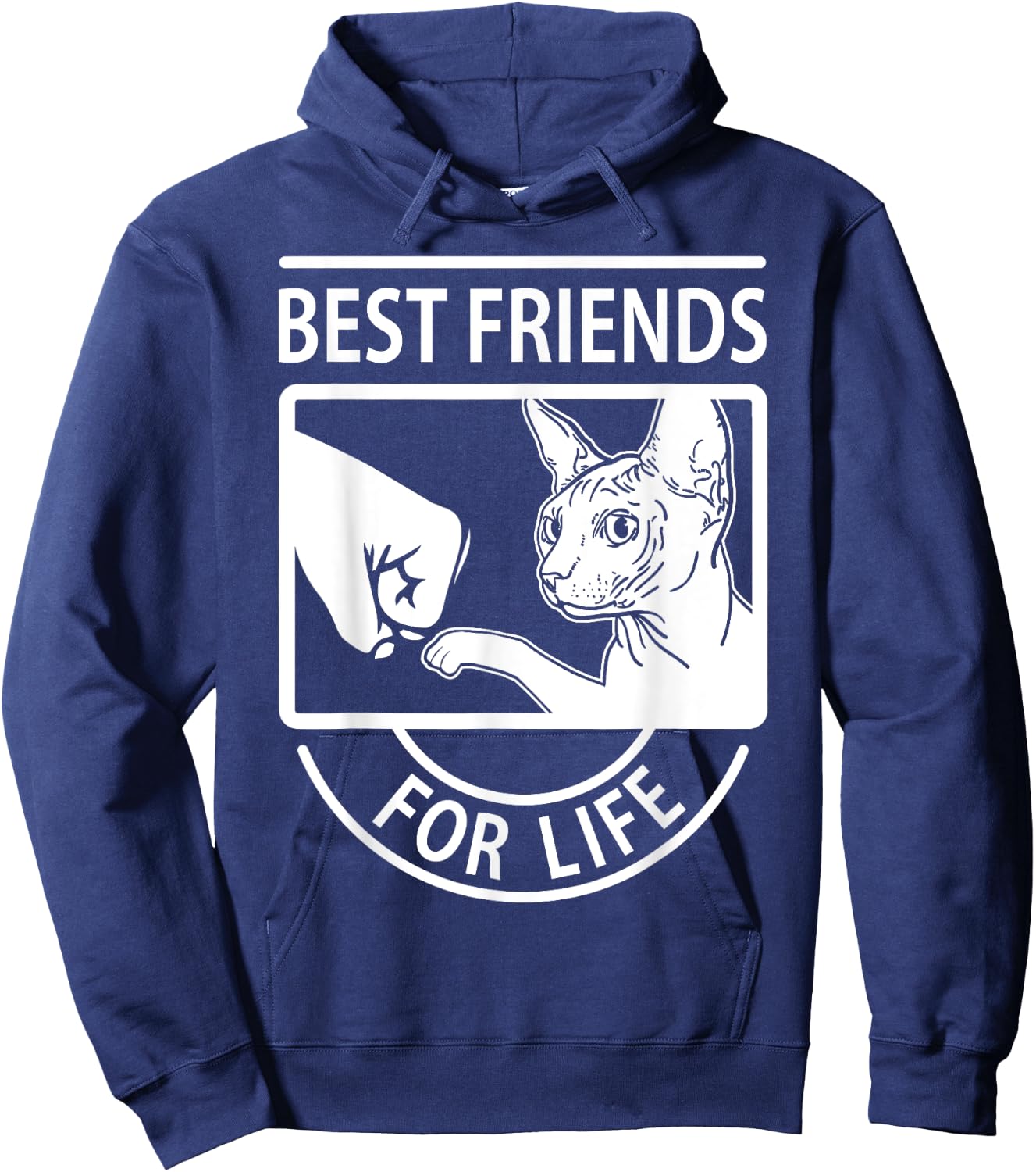 Sphynx Cat - Best Friends For Life Women Girls Kids Hoodie - Hoodie | Navy