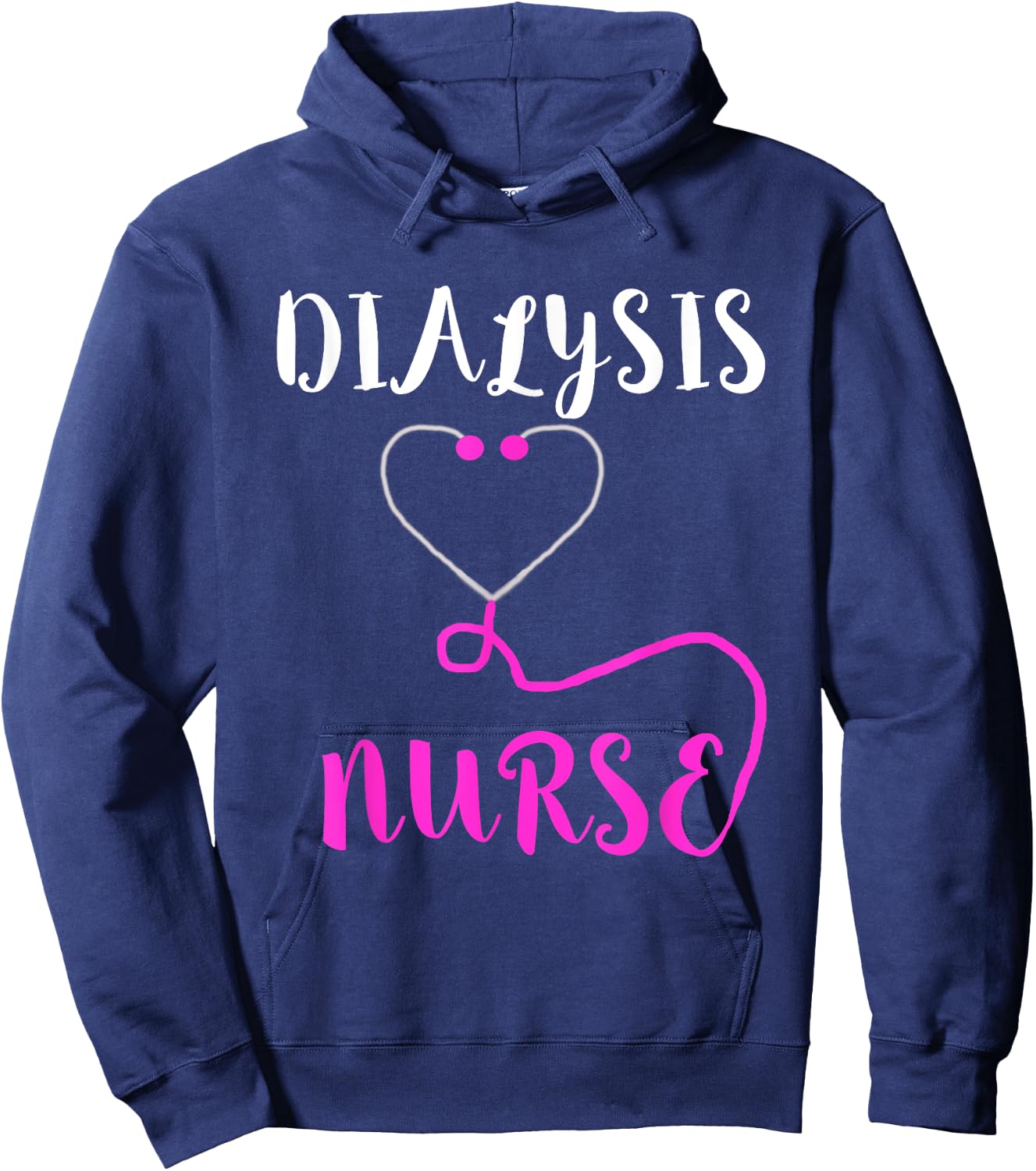 Dialysis Nurse Stethoscope Hemodialysis Nephrology Hoodie - Hoodie | Navy