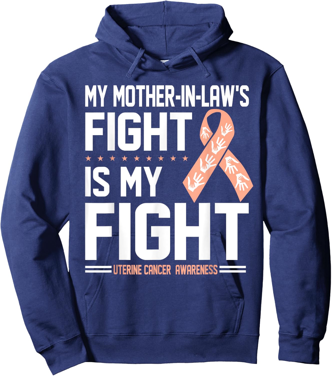 My Mother-In-Law Uterine Cancer Awareness Shirt Hoodie - Hoodie | Navy