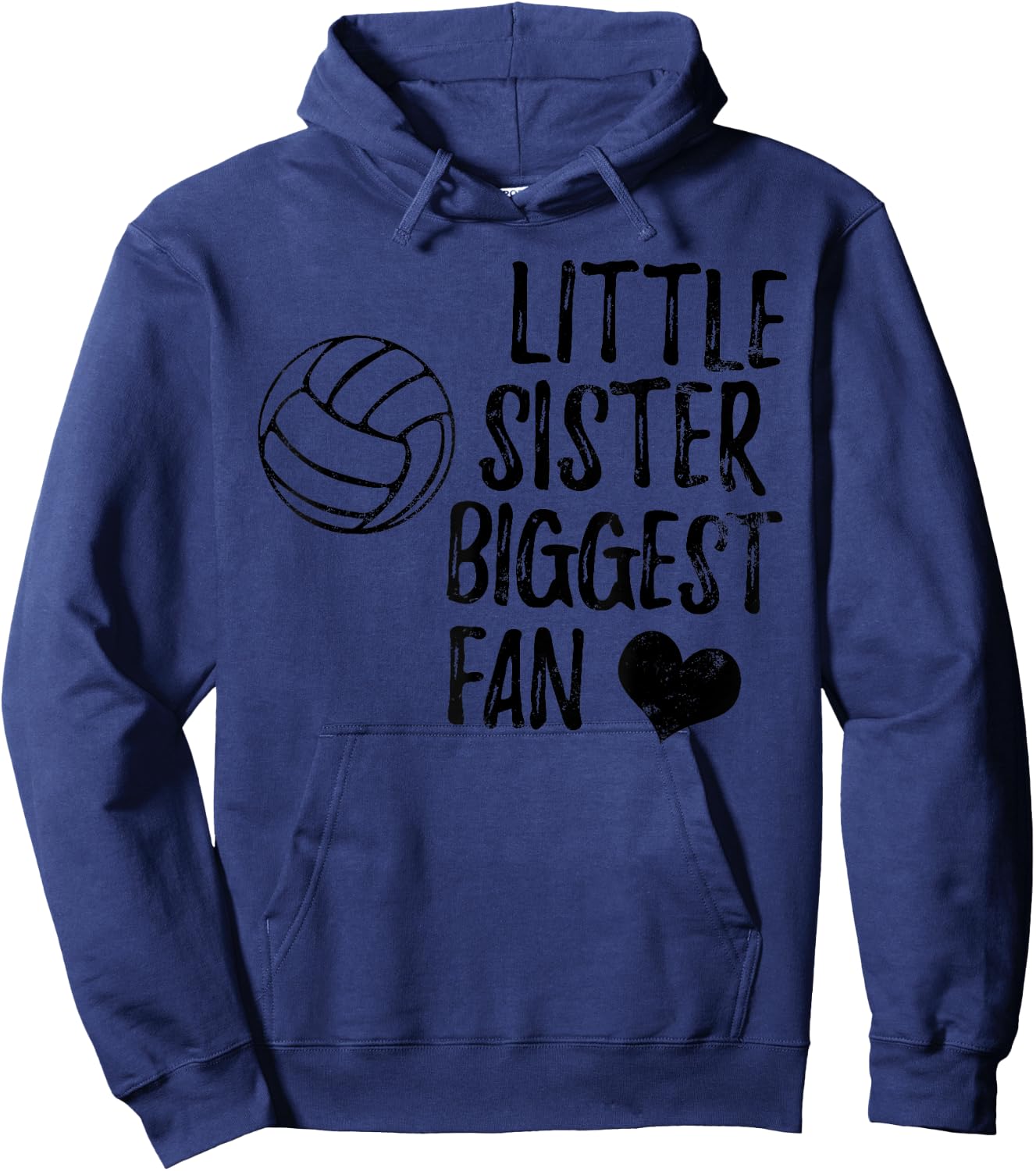 Volleyball Sister Shirt Team Vintage Gift Girls Boys Hoodie - Hoodie | Navy