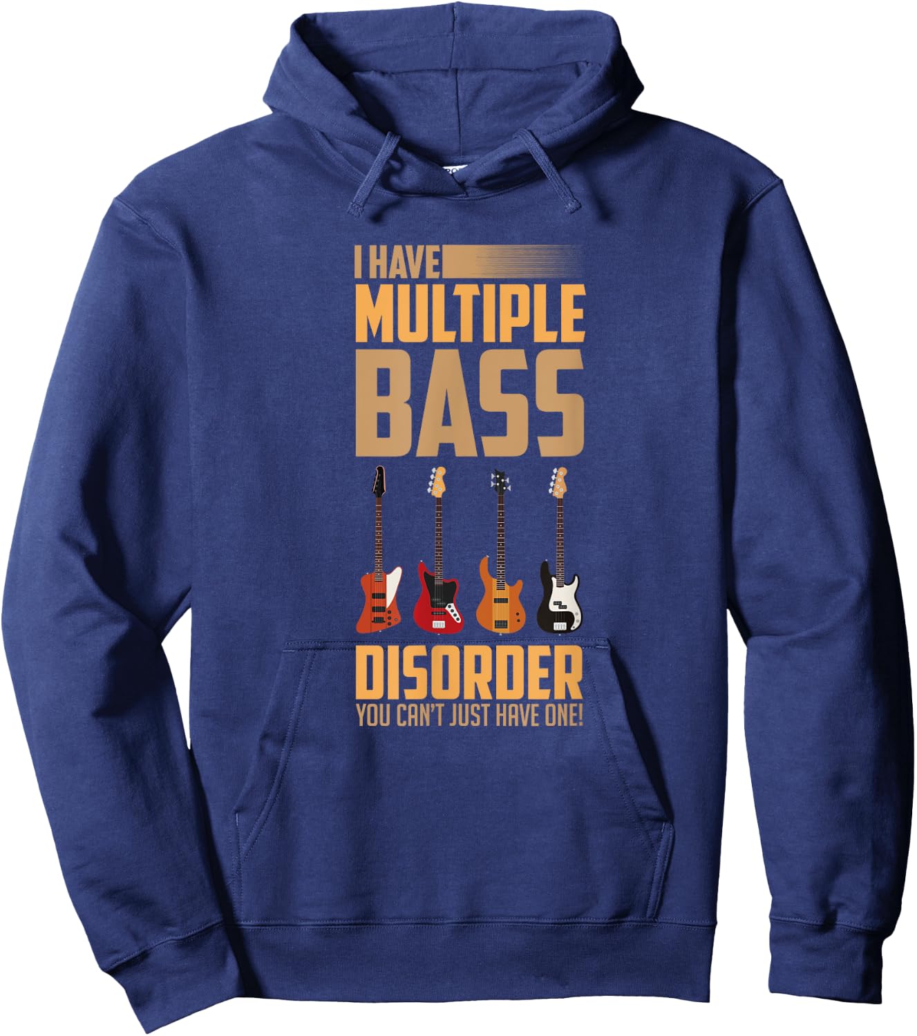 Multiple Bass Disorder Bass Guitar Shirt Hoodie - Hoodie | Navy