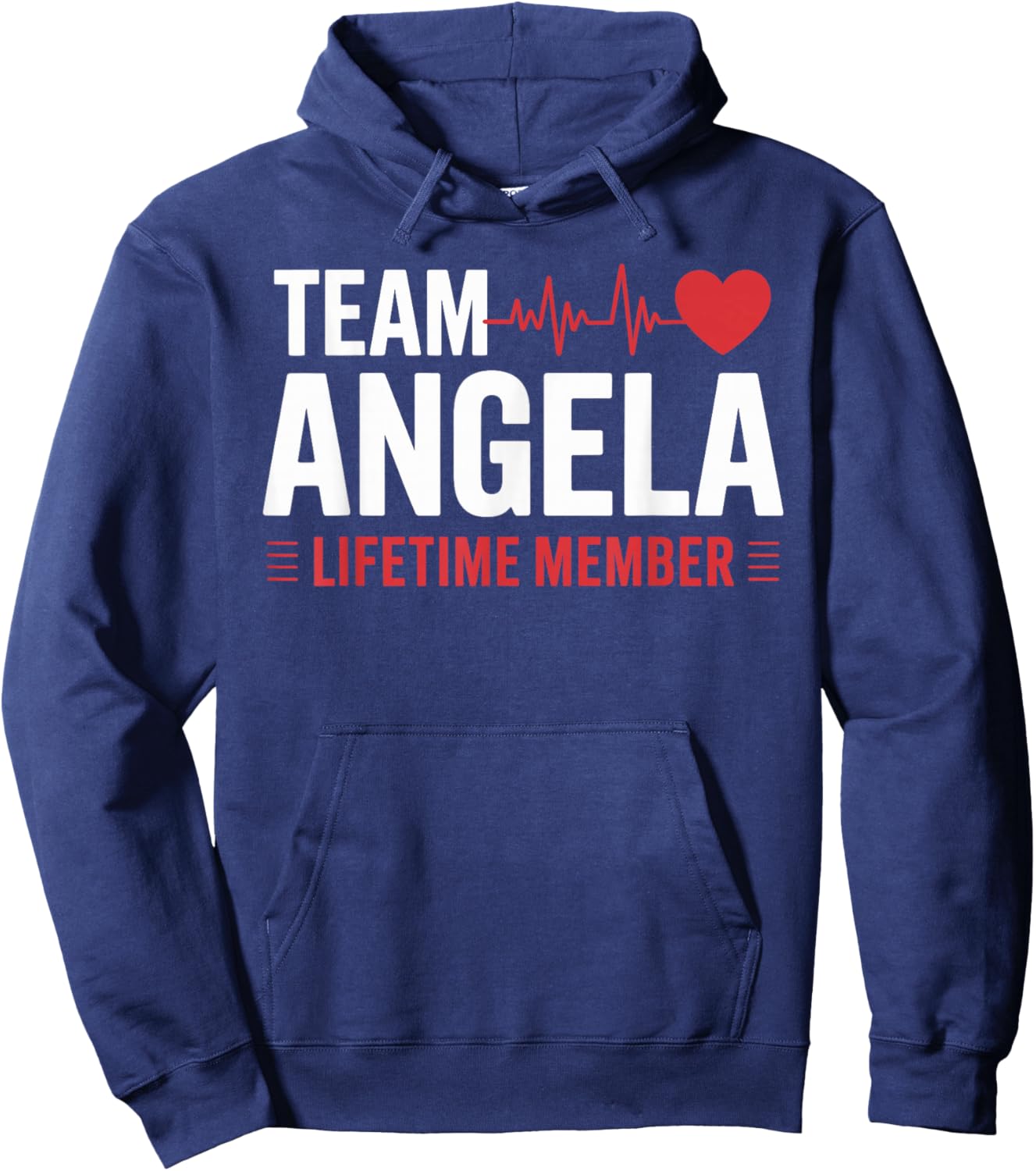 Team Angela Lifetime Member Name Hoodie - Hoodie | Navy