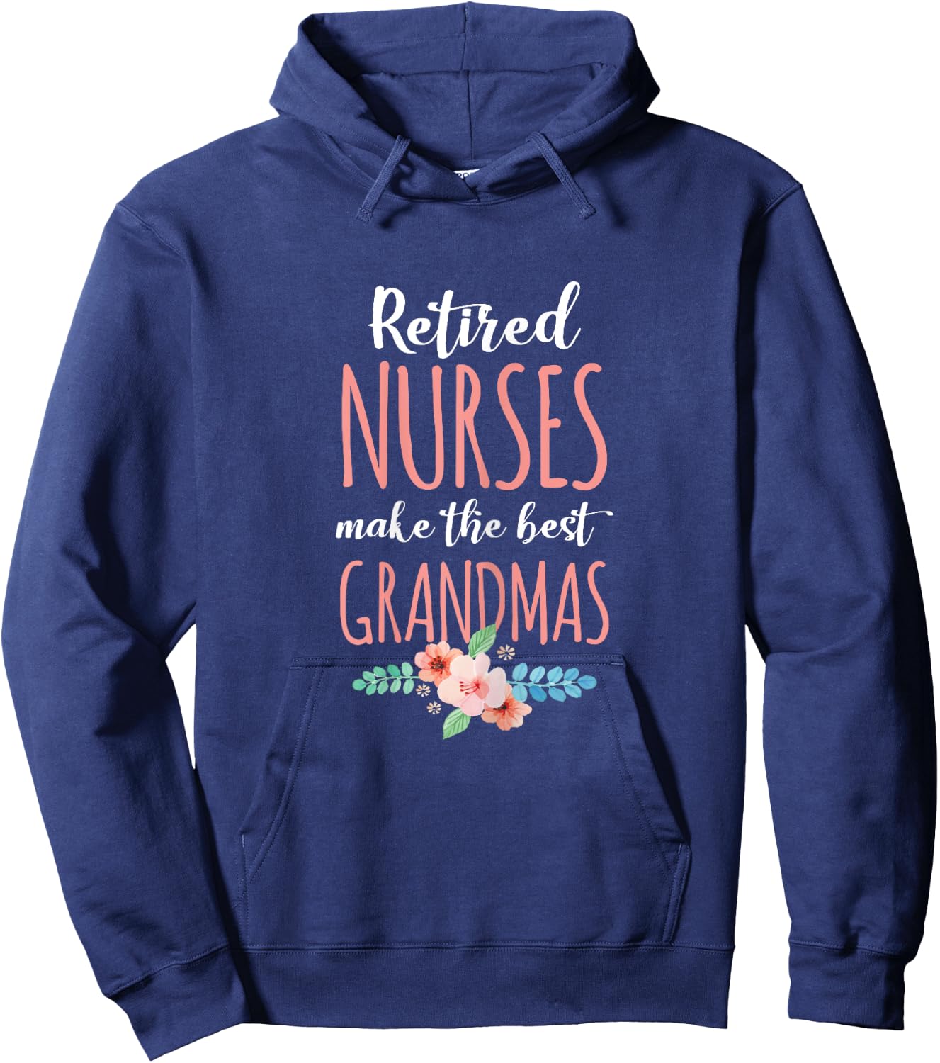 Medical Worker Retirement Gift Retired Nurse Nursing Retirements Gift Grandmas Black X-Small Female Short Sleeve Classic Fit Hoodie - Hoodie | Navy