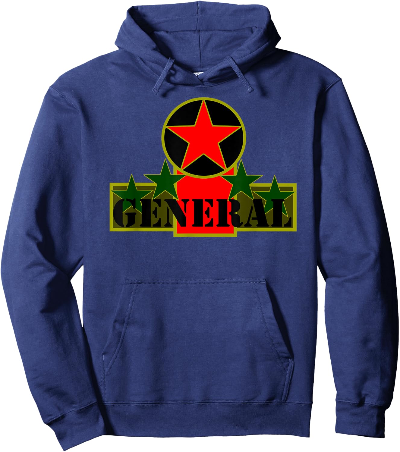 Five Stars General Rank Armed Forces Commander Classic Hoodie - Hoodie | Navy