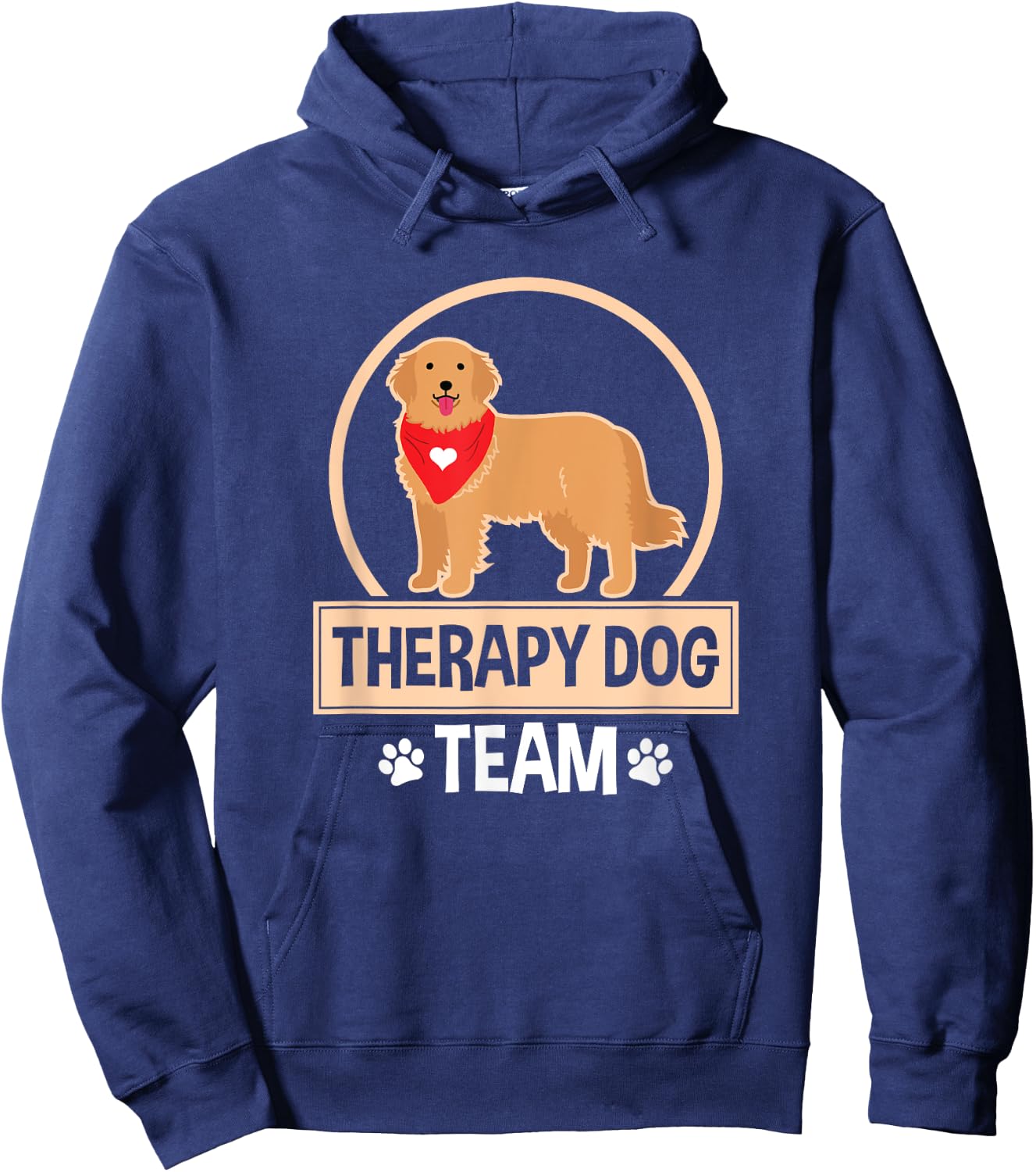 Therapy Dog Team - Therapy Dog Handler Women Girls Kids Hoodie - Hoodie | Navy