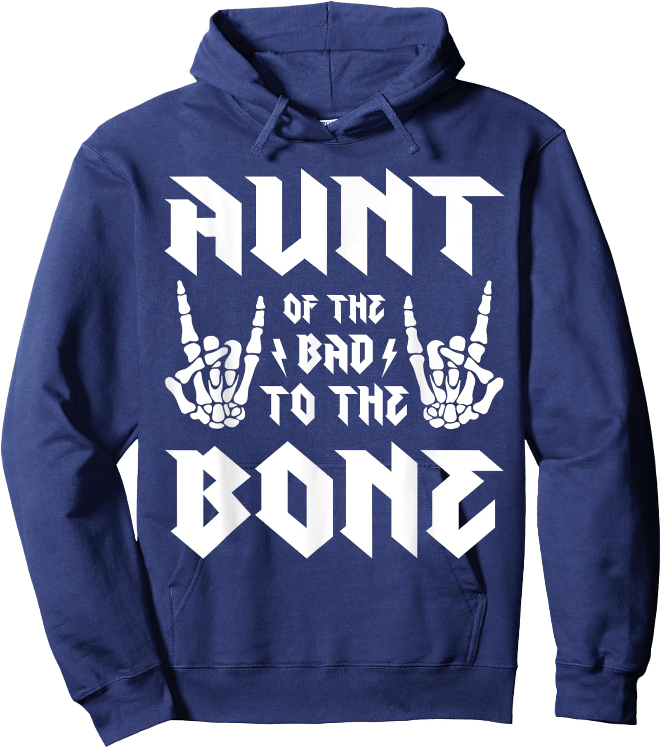 Aunt Of The Bad Two the Bone Birthday 2 Years Old Birthday Hoodie - Hoodie | Navy