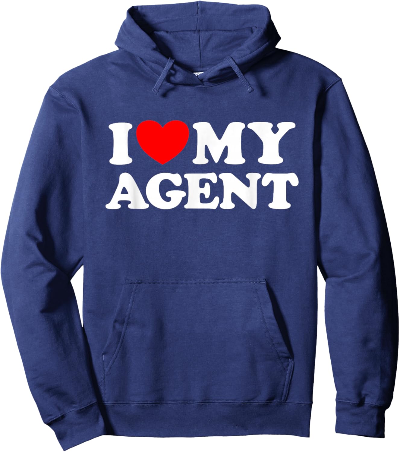 Agent Love Funny Cute Actor Literary Personal AI Agentic Fan Hoodie - Hoodie | Navy