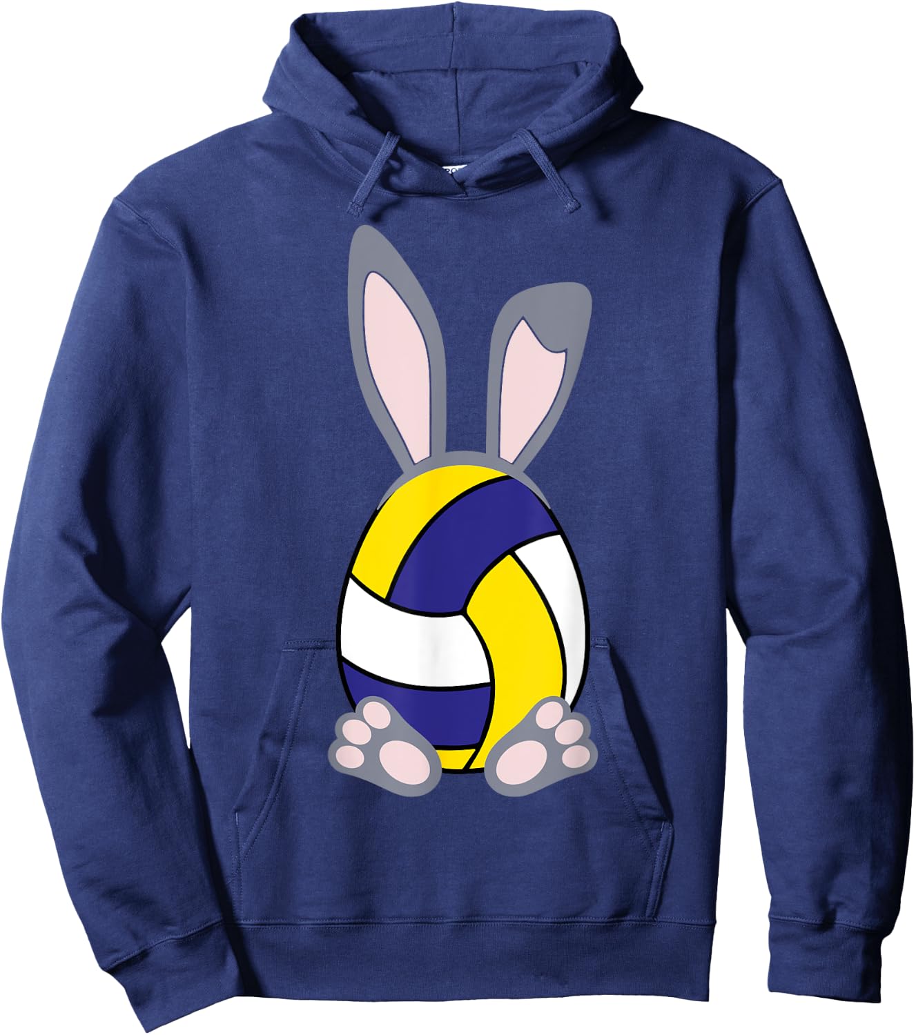 Volleyball Easter Egg Rabbit Bunny - Volleyball Shirt Hoodie - Hoodie | Navy
