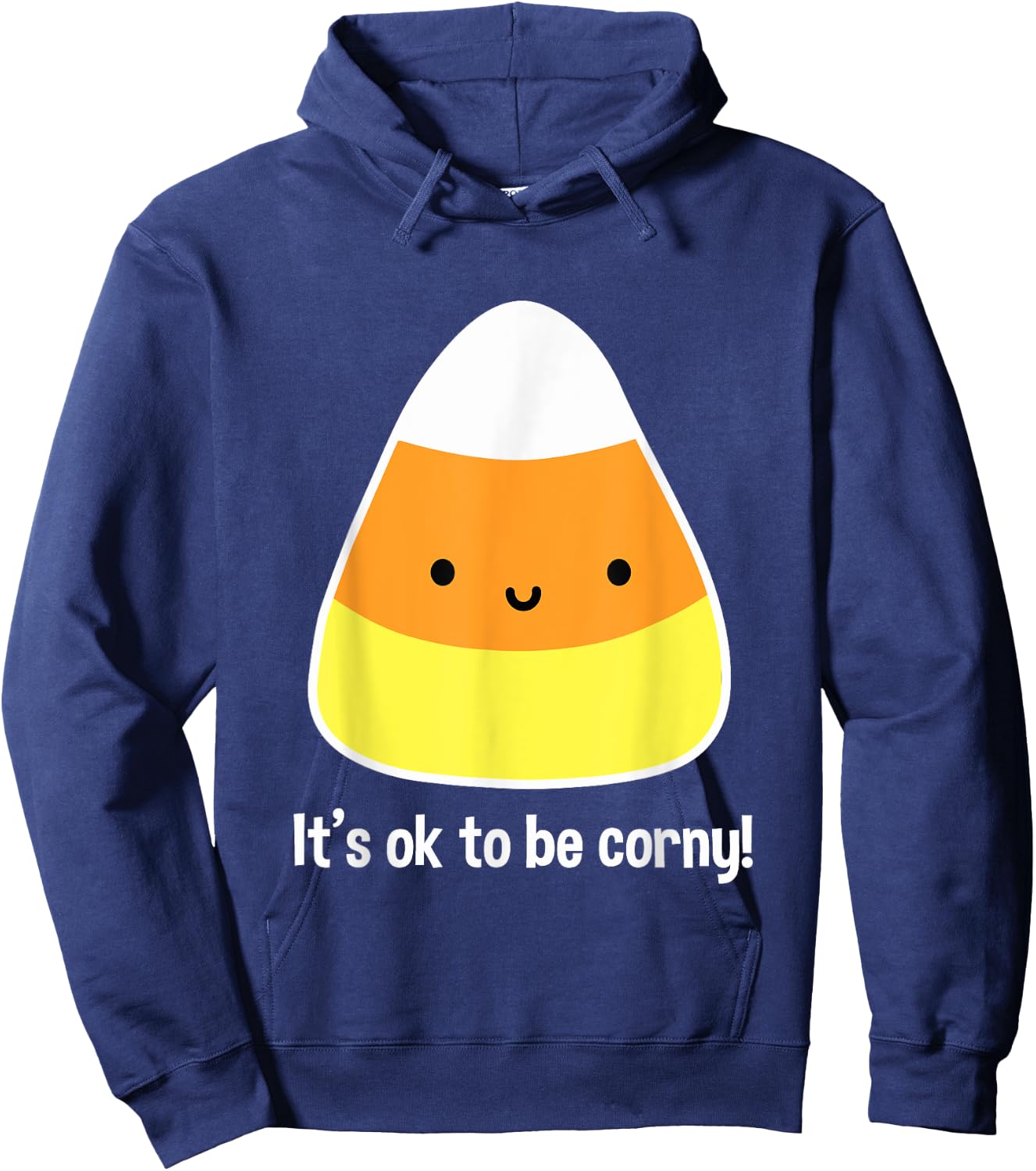 Funny Candy Corn Design Cute Kawaii Halloween Hoodie - Hoodie | Navy