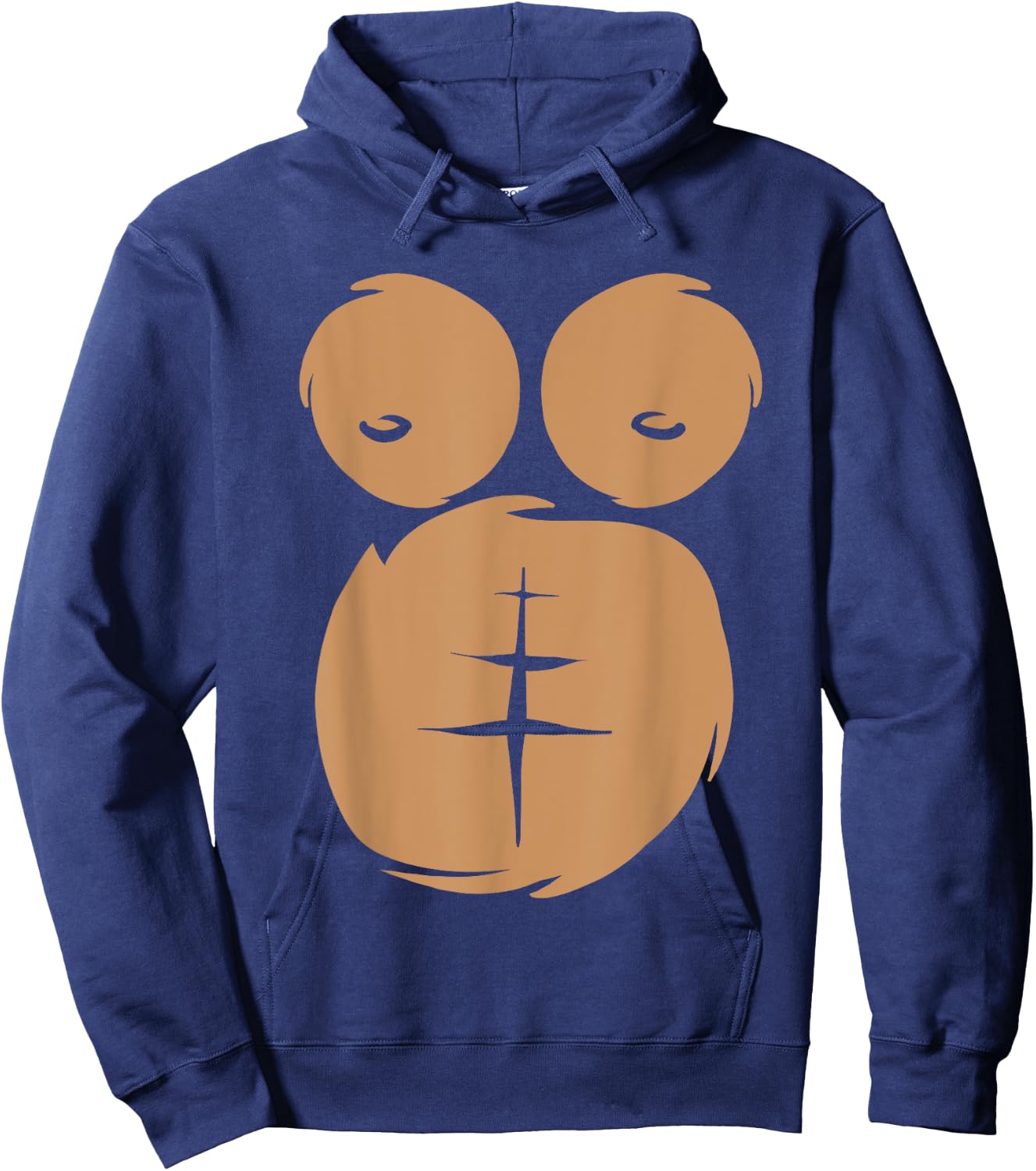 Monkey Ape Gorilla Chest Belly Halloween Office Party Hoodie - Hoodie | Navy
