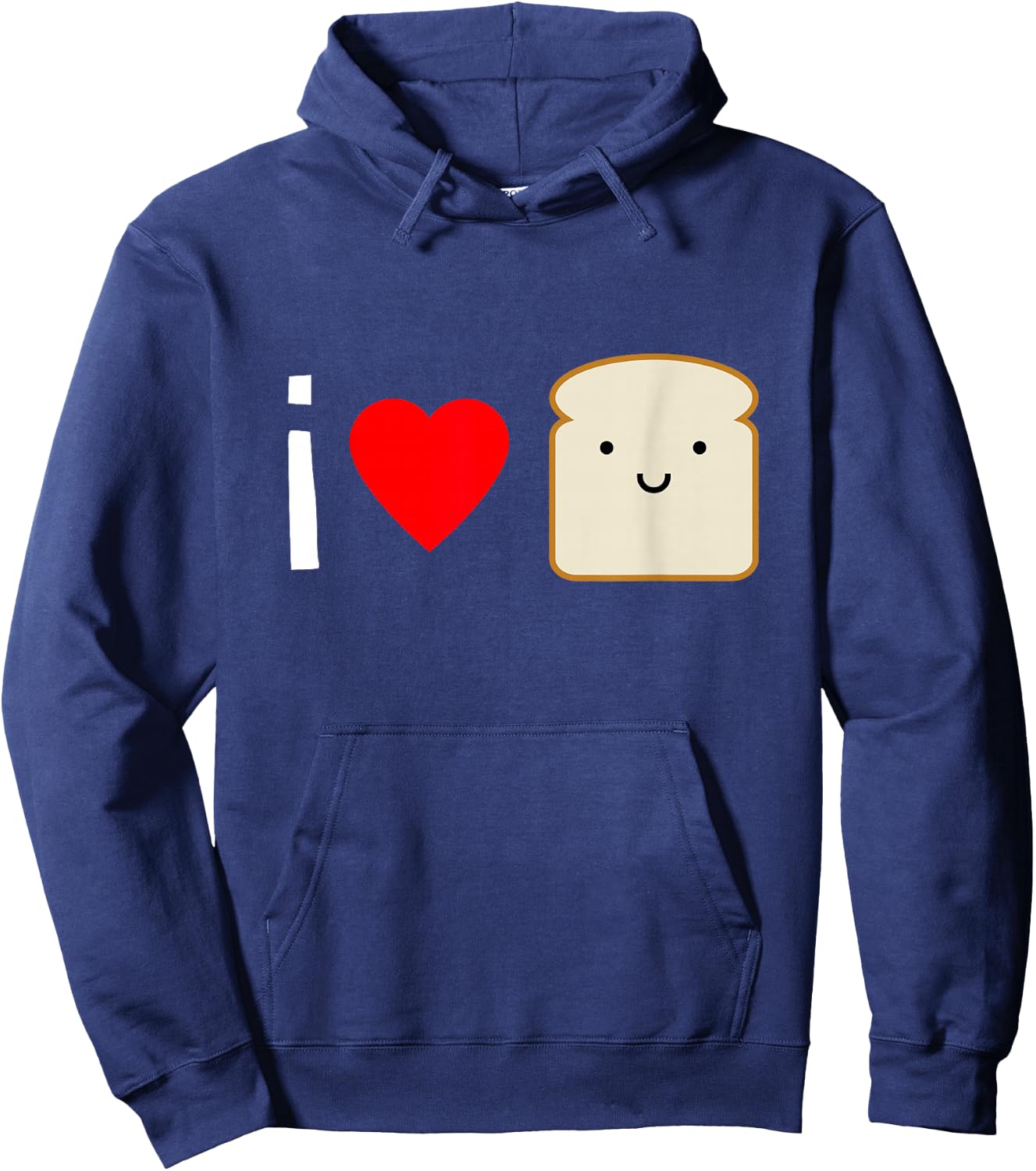 Adorable I Love Bread Shirt - Kawaii Bread Lover Gift Hoodie - Hoodie | Navy