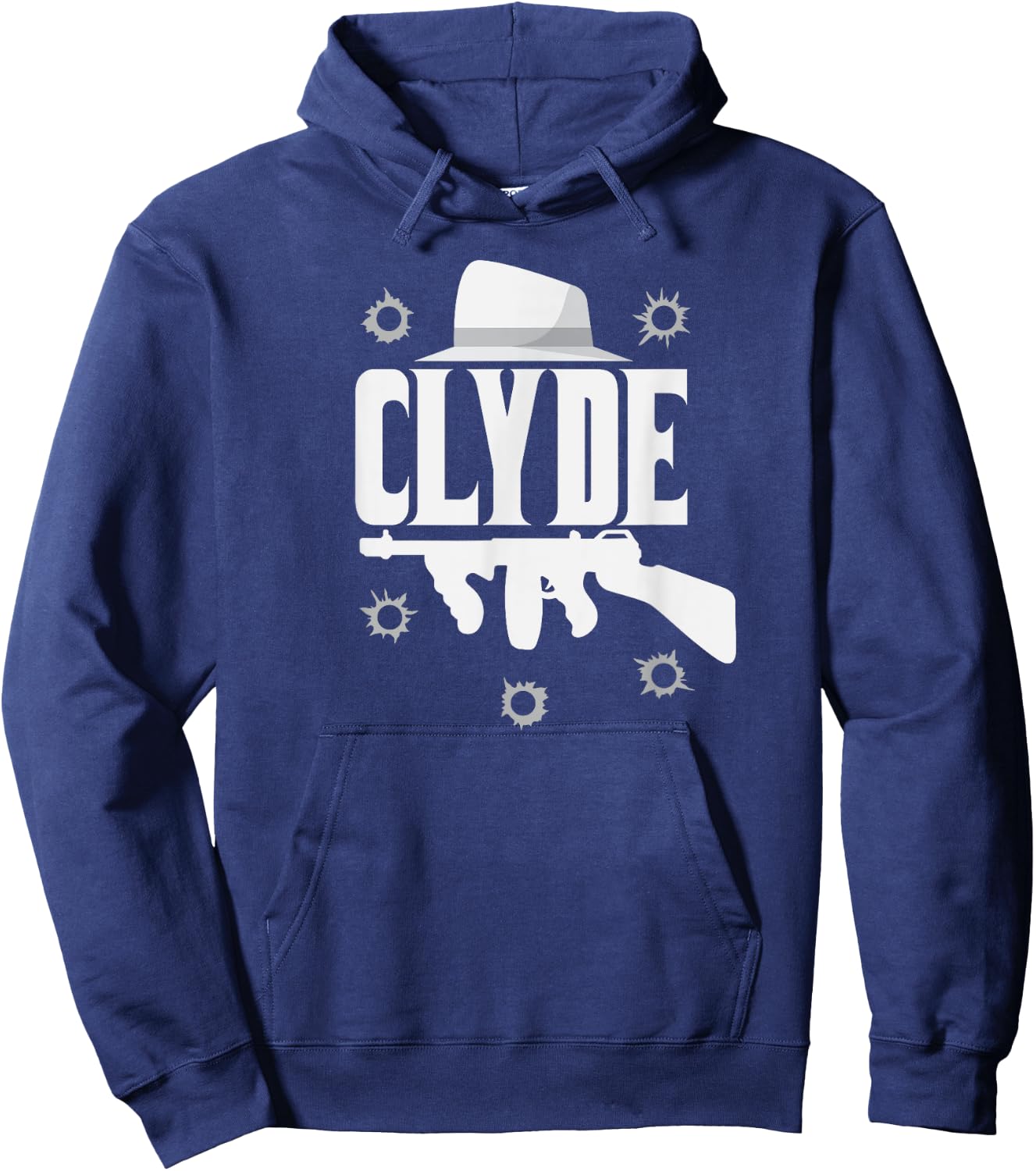Clyde and Bonnie Halloween Matching Couples Costume Hoodie - Hoodie | Navy