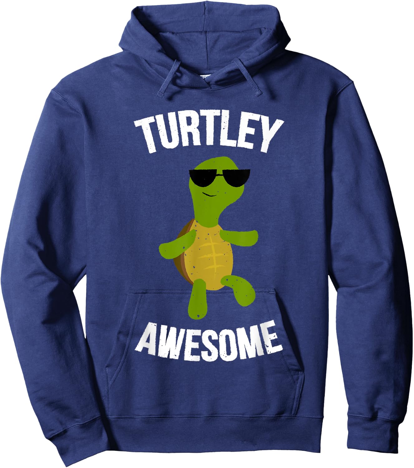 Turtley Awesome! Funny Turtle Shirt Hoodie - Hoodie | Navy