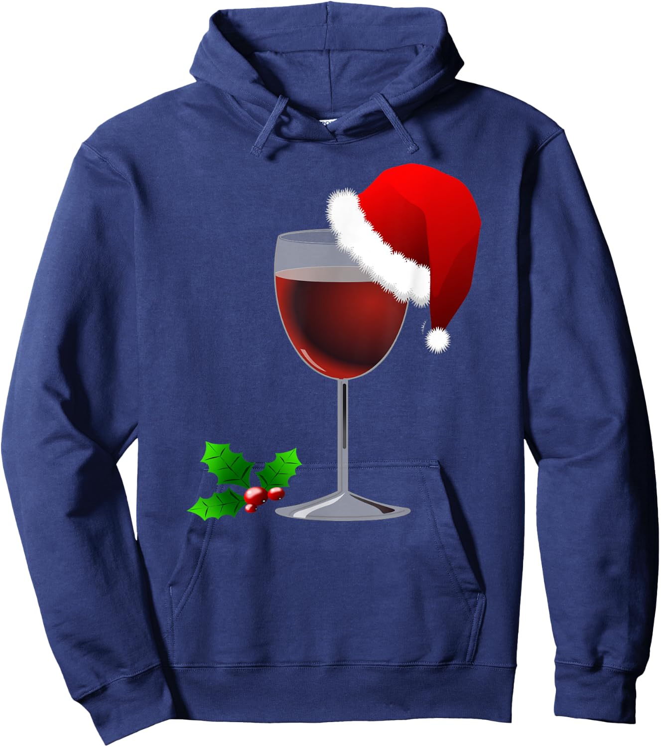 Wine Gift Christmas Shirt; Funny Wine Shirt for Parties Hoodie - Hoodie | Navy