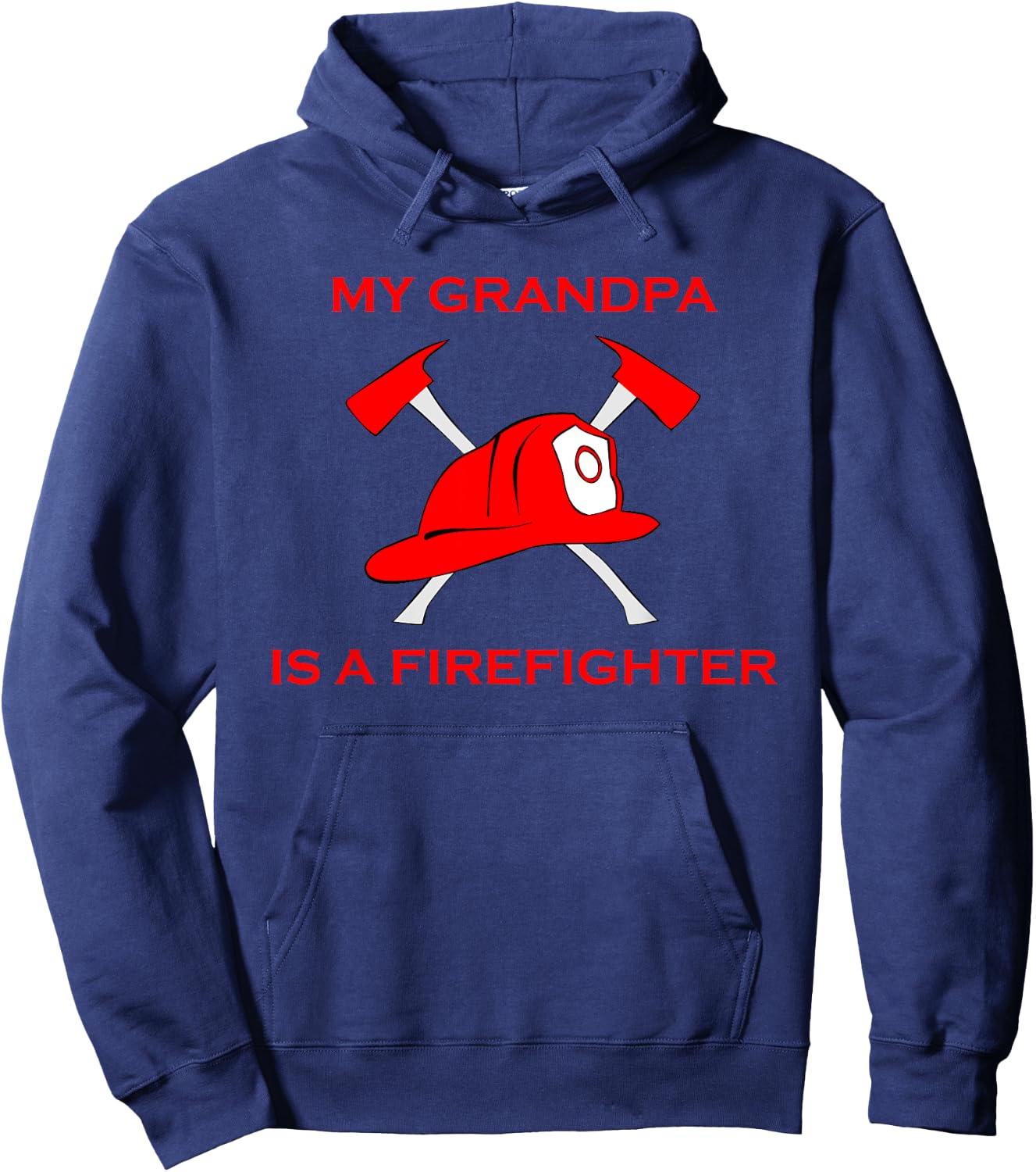 My Grandpa Is A Firefighter Helmet & Axe Fireman Shirt Hoodie - Hoodie | Navy