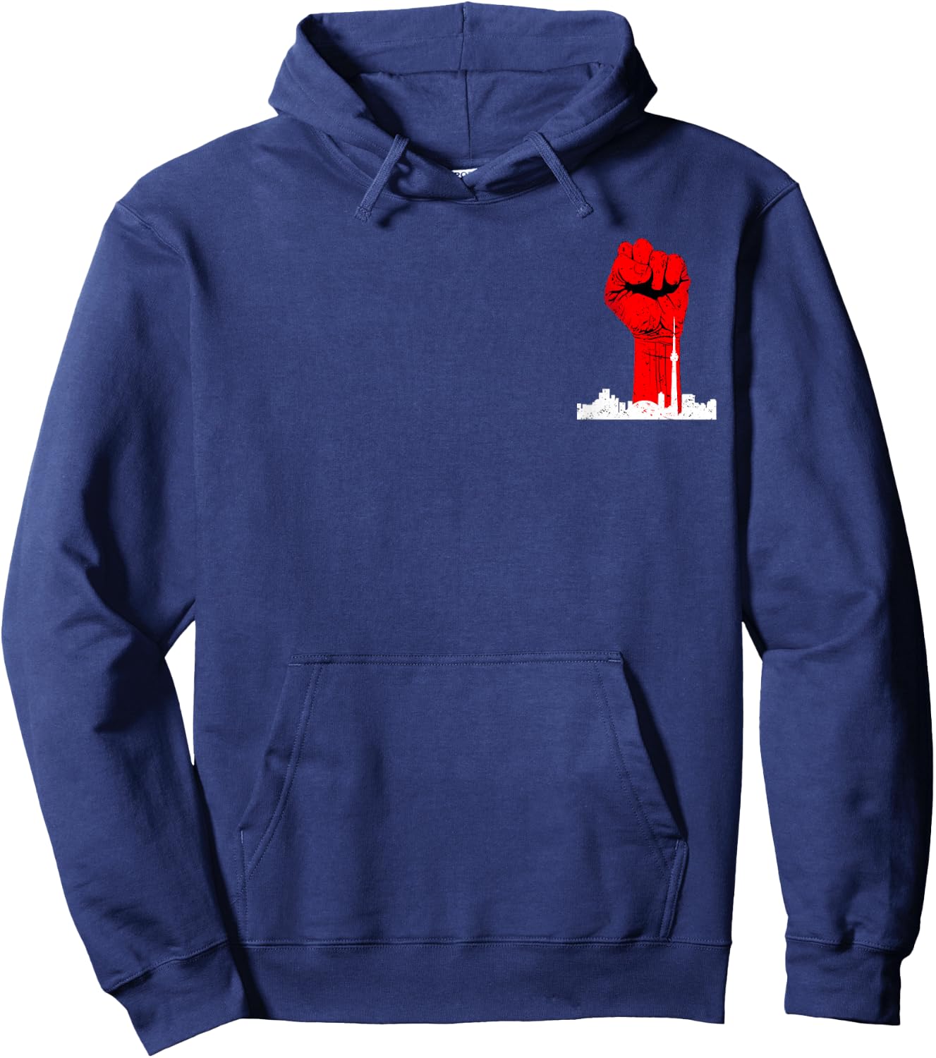 No Shelter (RATM) Pocket T Shirt Hoodie - Hoodie | Navy