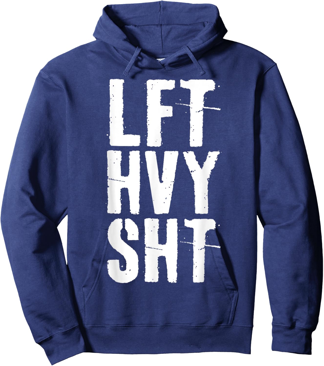 Lft Hvy Sht Gym Workout Shirt Hoodie - Hoodie | Navy
