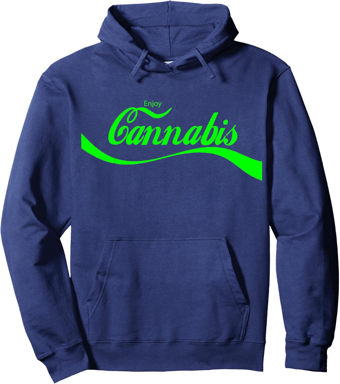 Vintage Cannabis Art Retro Marijuana THC Retro 420 Day Weed Hoodie - Hoodie | Navy