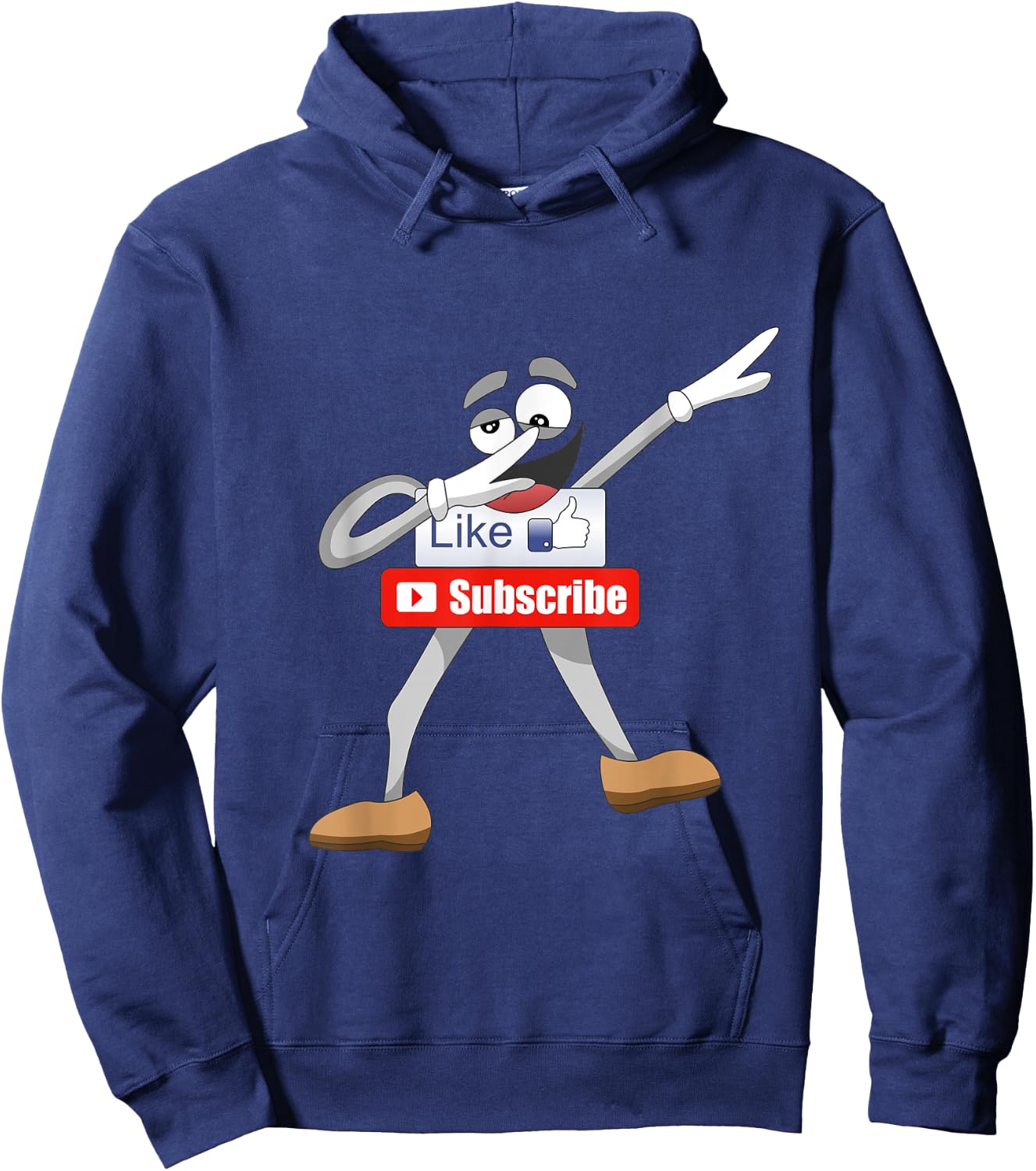 Funny Video Blogger Vlogger Dabbing Like Subscribe Button Hoodie - Hoodie | Navy
