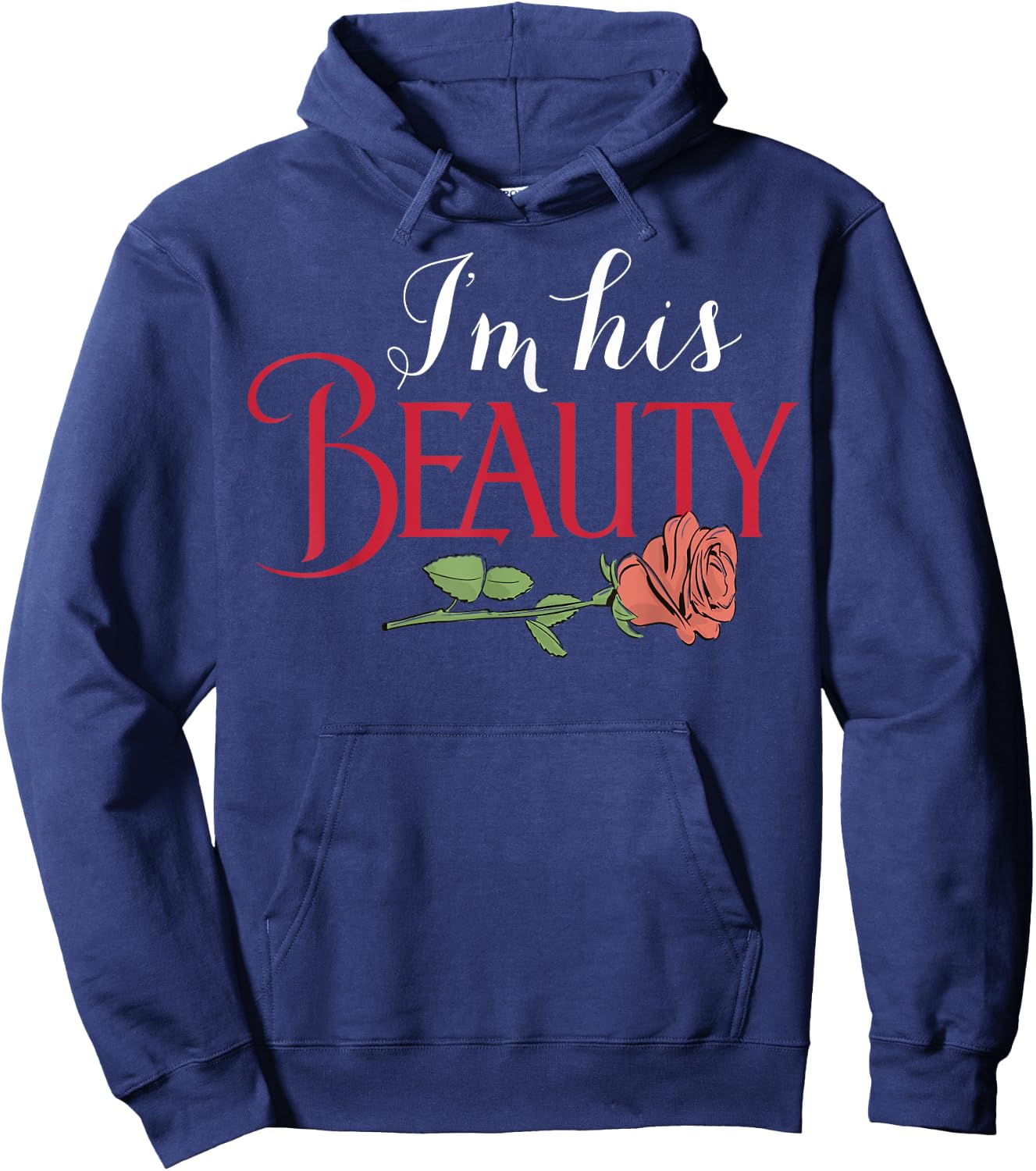 His Hers Shirts - I'm His Beauty Hoodie - Hoodie | Navy