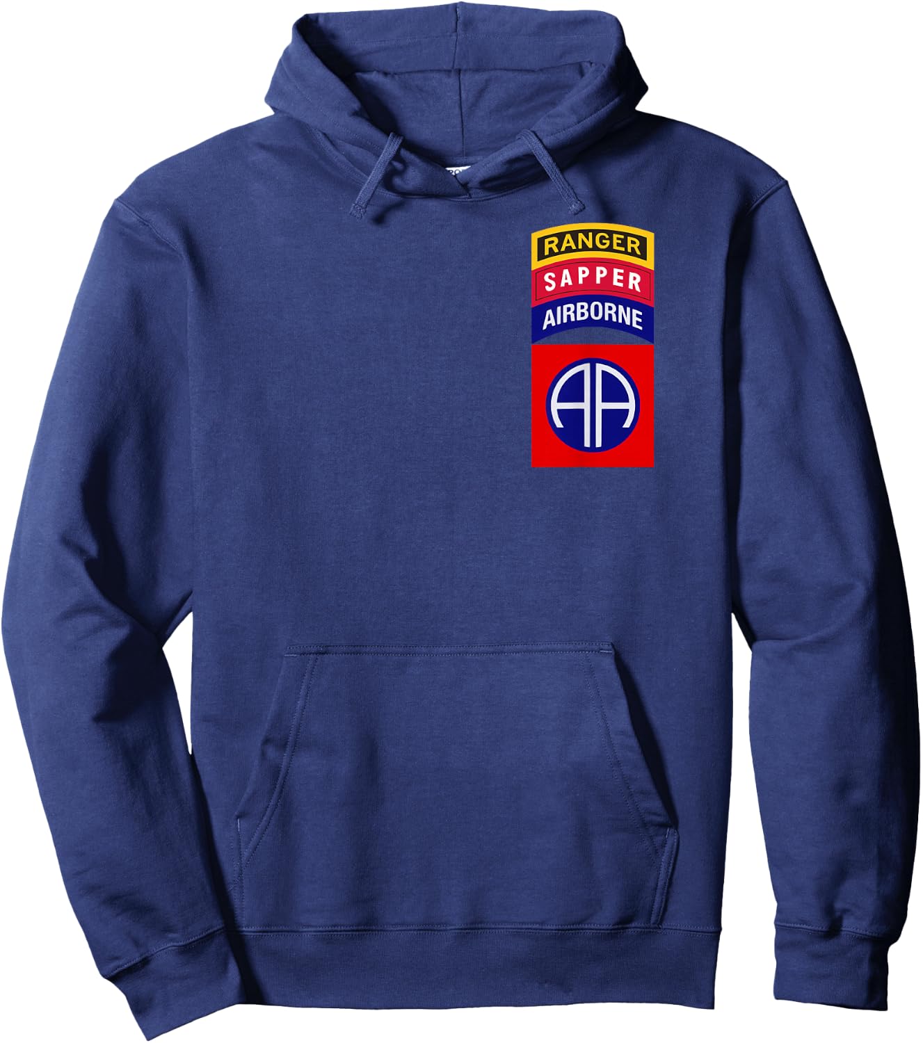 82nd Airborne Shirt - Ranger Sapper Tab Shirt "Classic" Hoodie - Hoodie | Navy