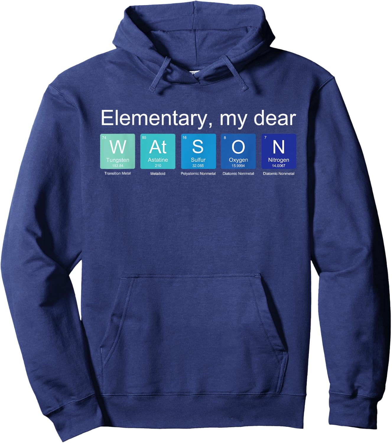 Elementary my dear Watson, nerdy Sherlock Holmes fan science Hoodie - Hoodie | Navy