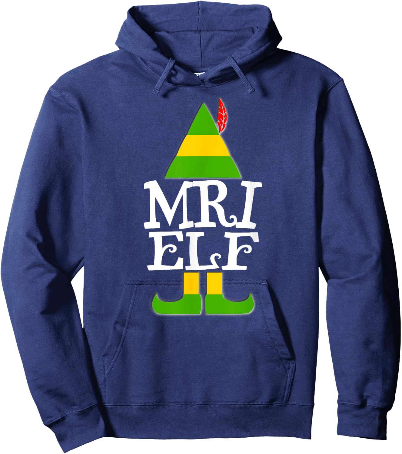 MRI ELF Christmas T Shirt Magnetic Resonance Imaging Hoodie - Hoodie | Navy