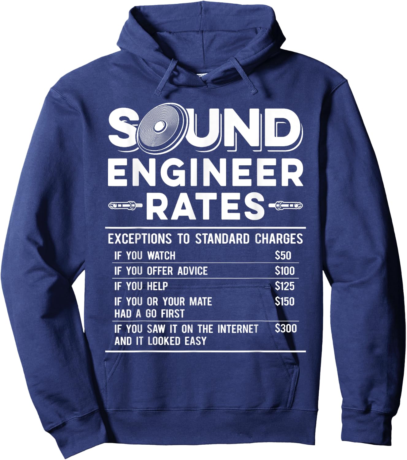 Studio Audio Engineer Rates Funny Sound Guy Tech Hoodie - Hoodie | Navy