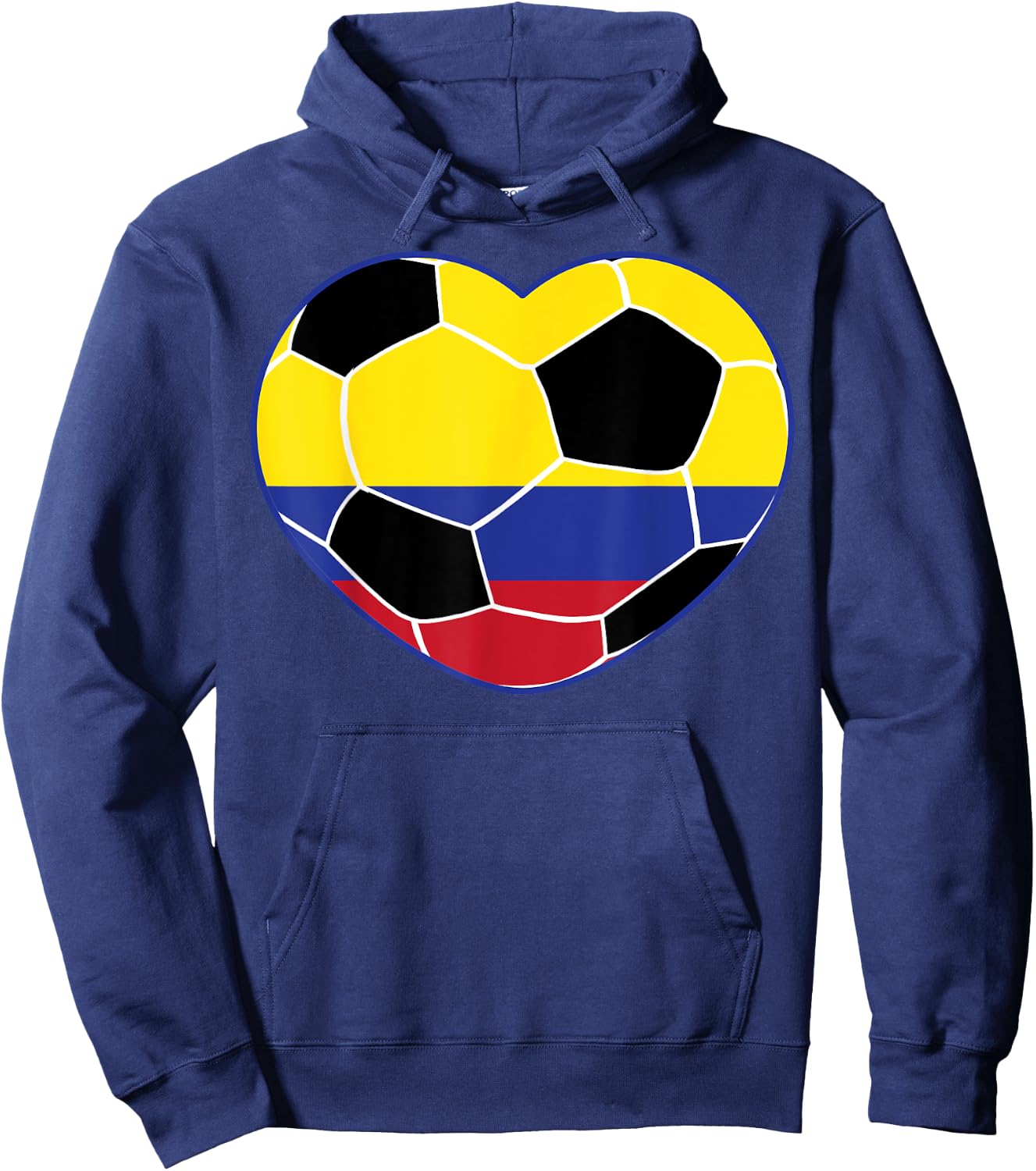 Colombia Soccer Ball Heart - Colombian Football Soccer Hoodie - Hoodie | Navy
