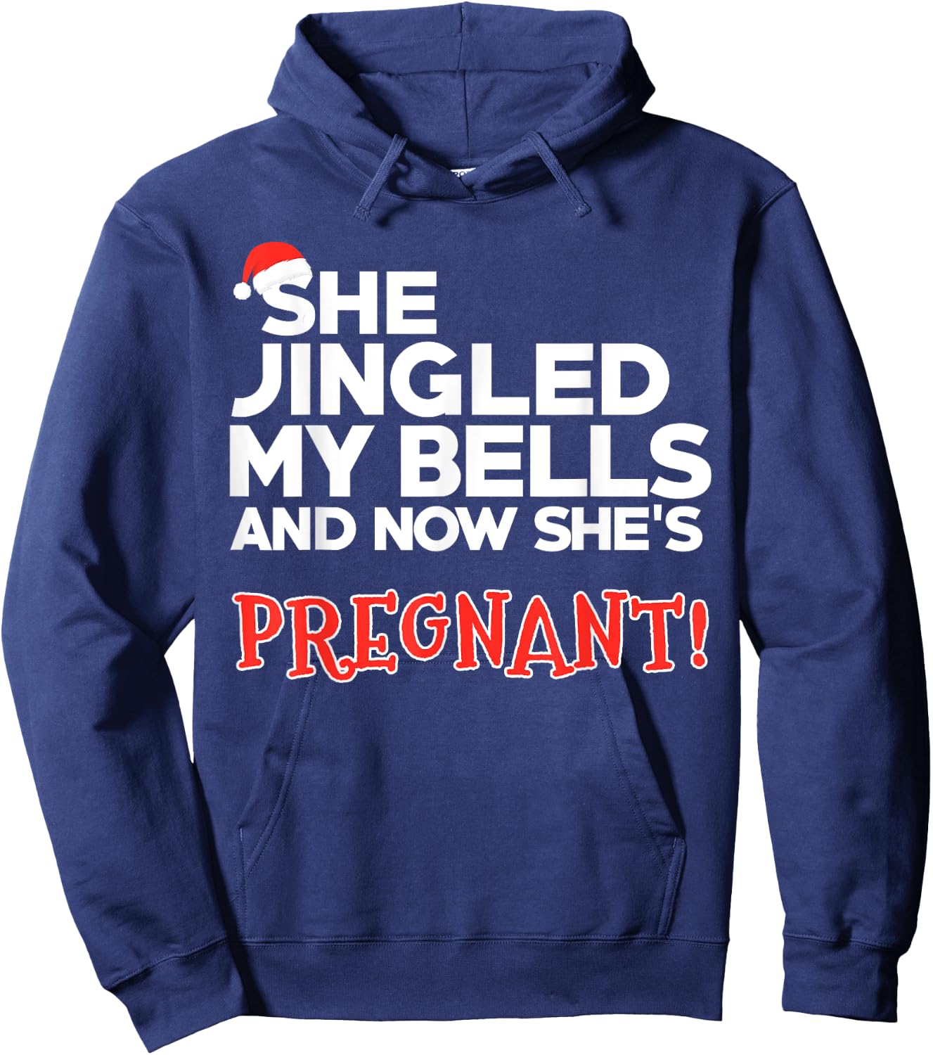 Dad to Be Funny Christmas Pregnancy Announcement Hoodie - Hoodie | Navy