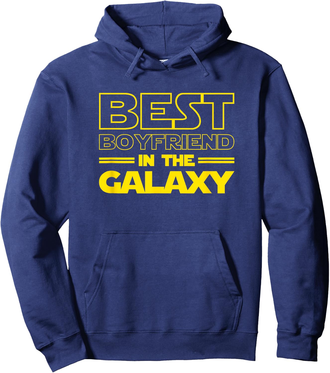 Boyfriend Gifts "Best Boyfriend in the Galaxy" Men Shirt Hoodie - Hoodie | Navy