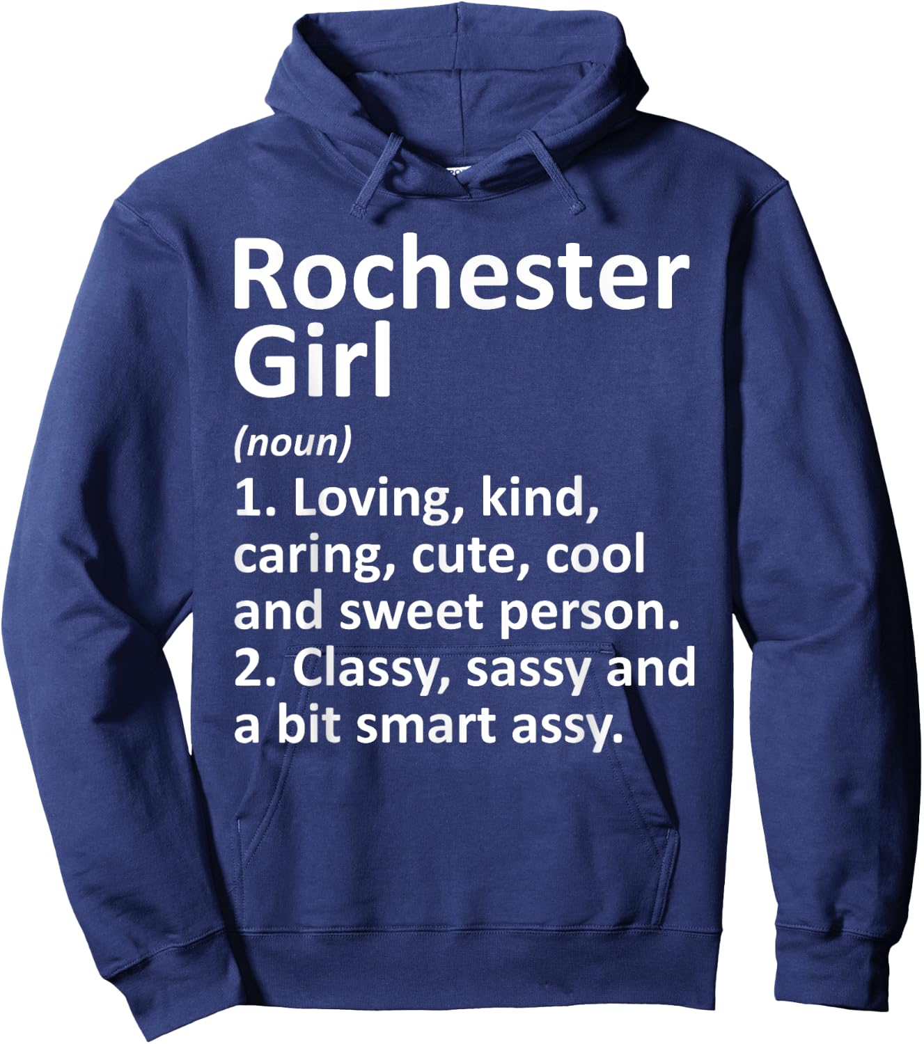 ROCHESTER GIRL NY NEW YORK Funny City Home Roots Gift Hoodie - Hoodie | Navy