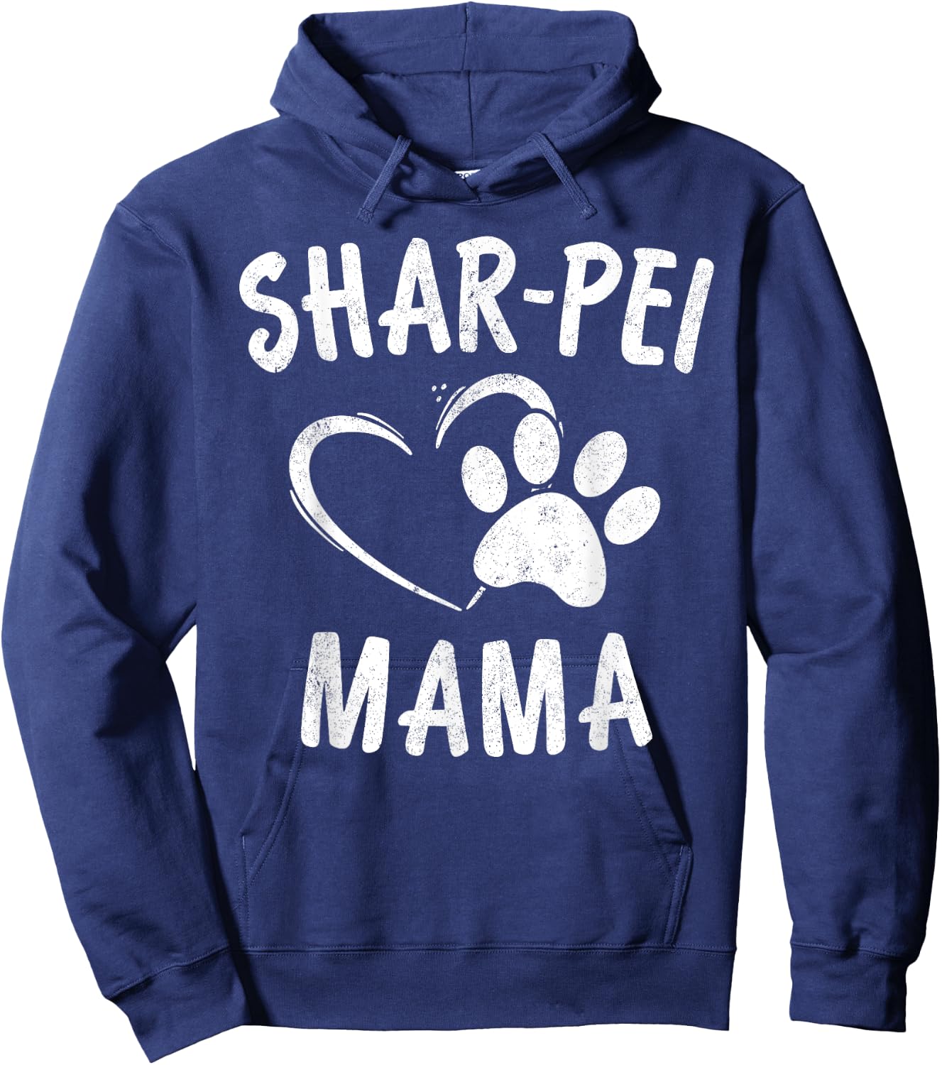 Fun Shar Pei Mama Gift Pet Lover Apparel Dog Shar-Peis Mom Hoodie - Hoodie | Navy
