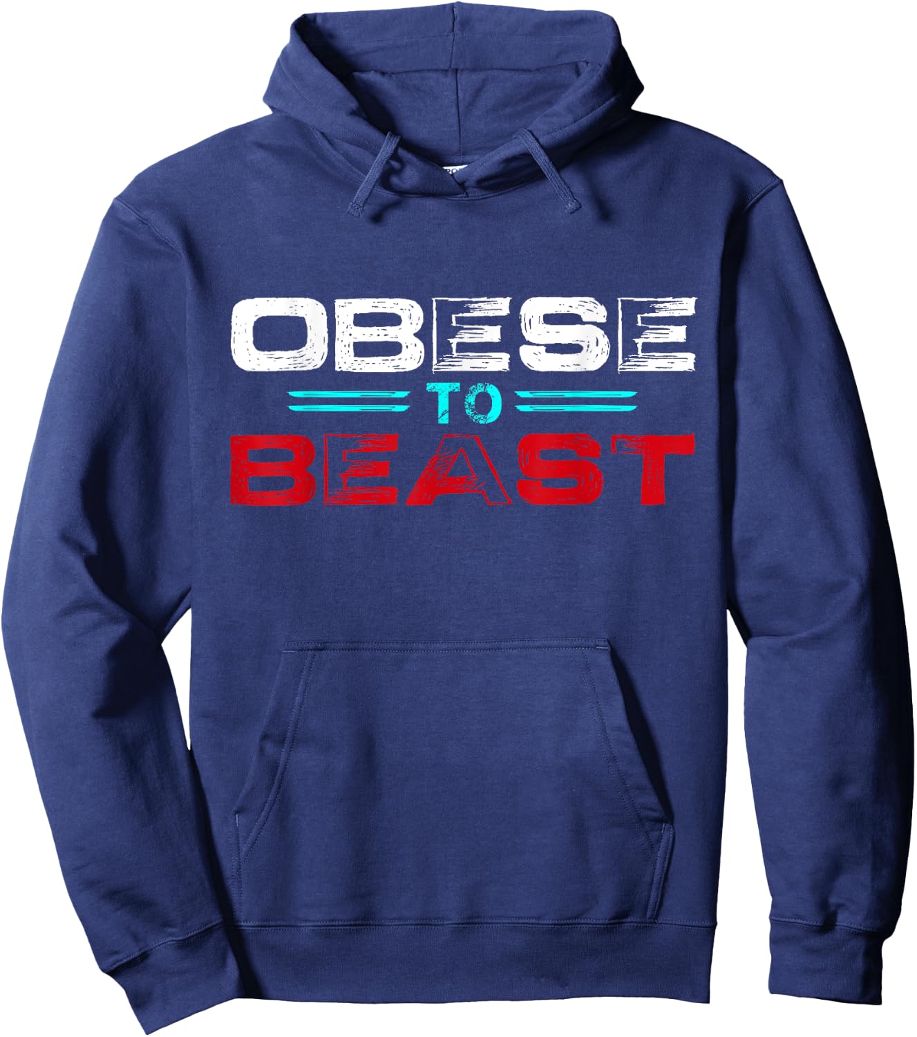 Obese To Beast Fitness Gift Hoodie - Hoodie | Navy