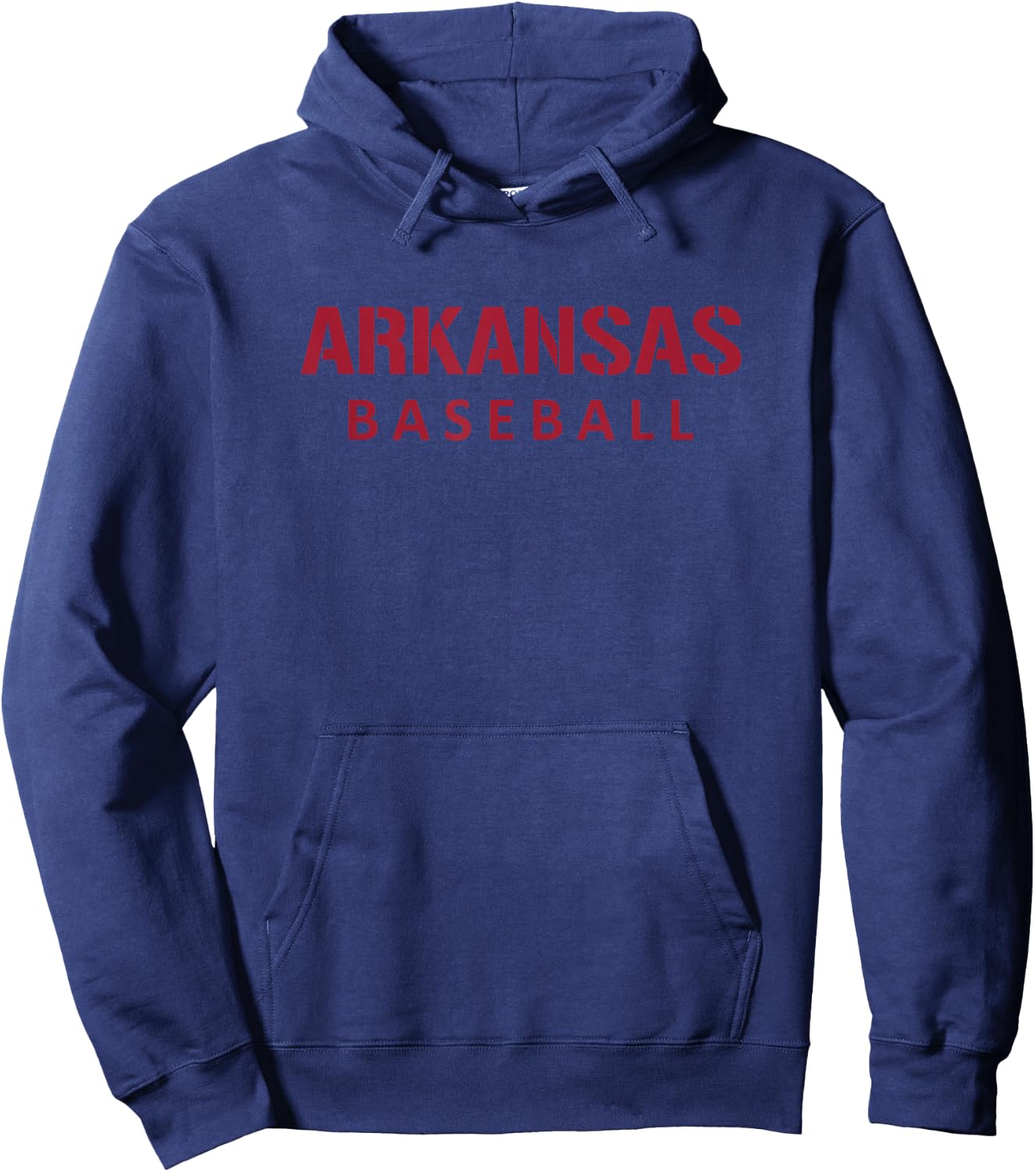 Arkansas Baseball Block and Stencil Font Hoodie - Hoodie | Navy
