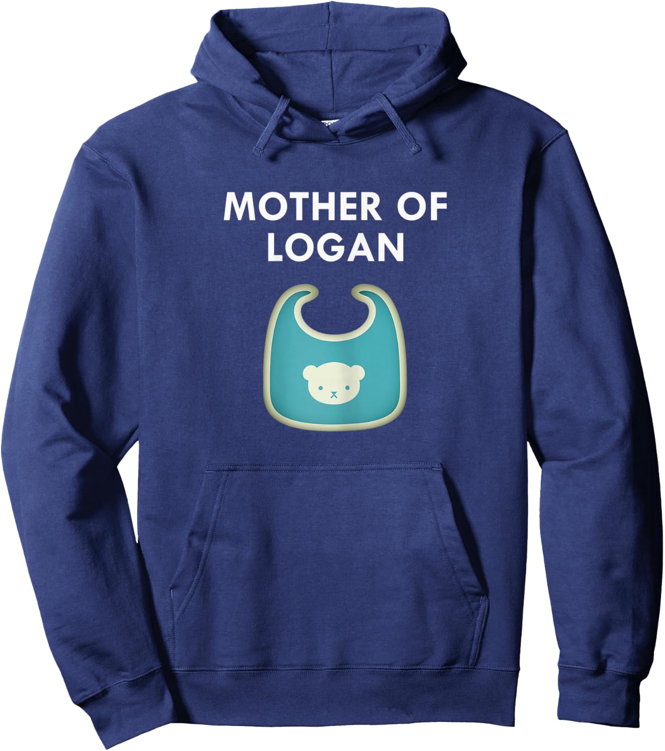 Mother Baby Logan Newborn Boy Individual T Shirt Hoodie - Hoodie | Navy