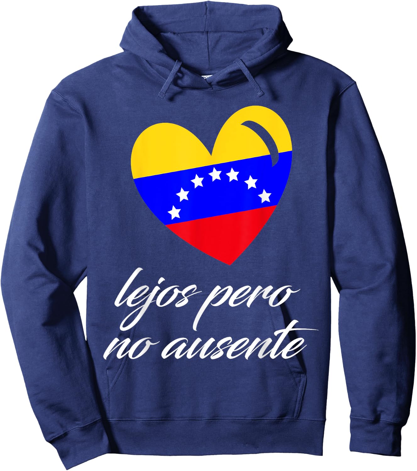 Lejos Pero NO Ausente Venezuela, Venezuela Libre Franela Hoodie - Hoodie | Navy