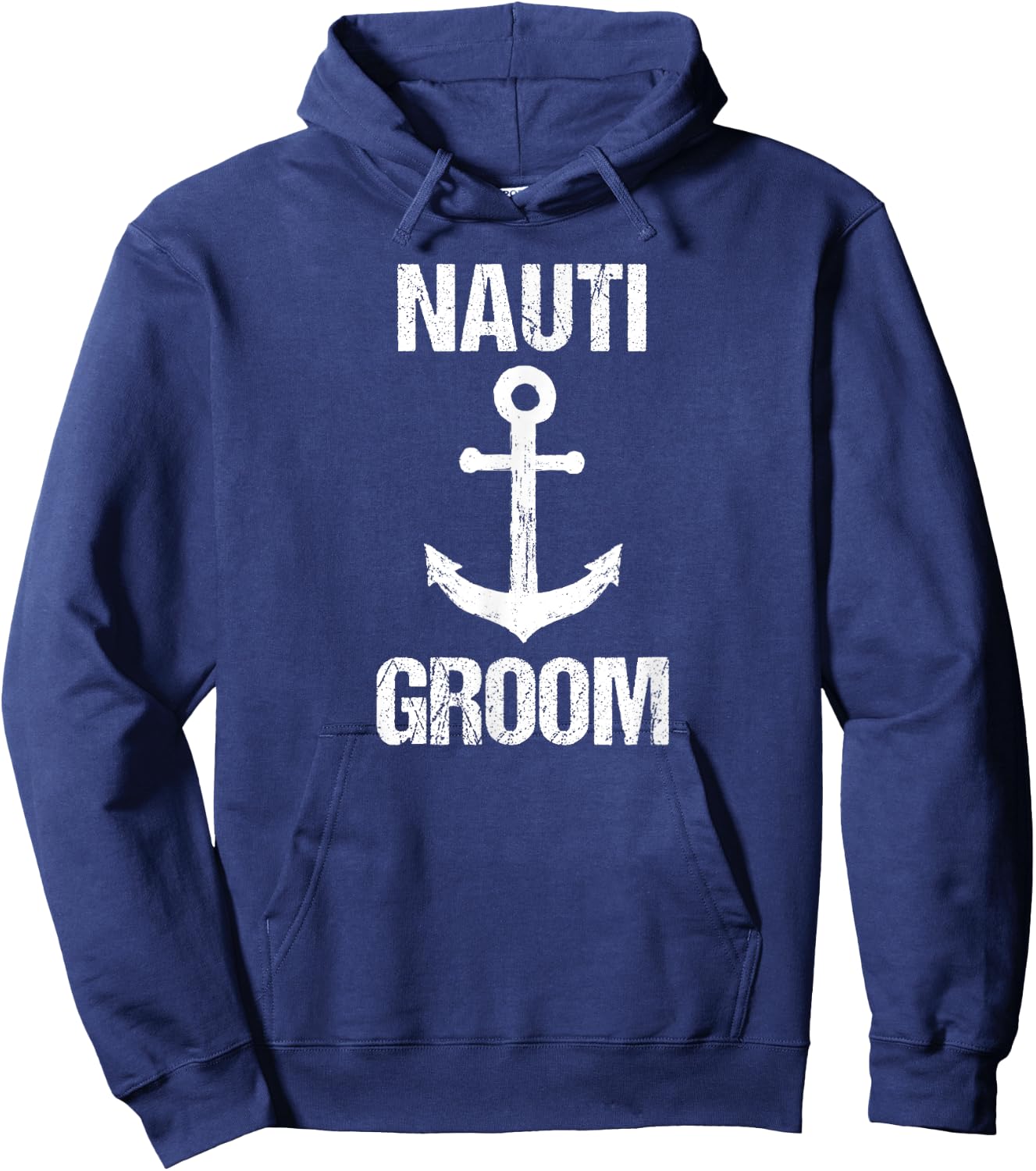 Nauti Groom Boaters Wedding Gift Wedding Cruise Hoodie - Hoodie | Navy