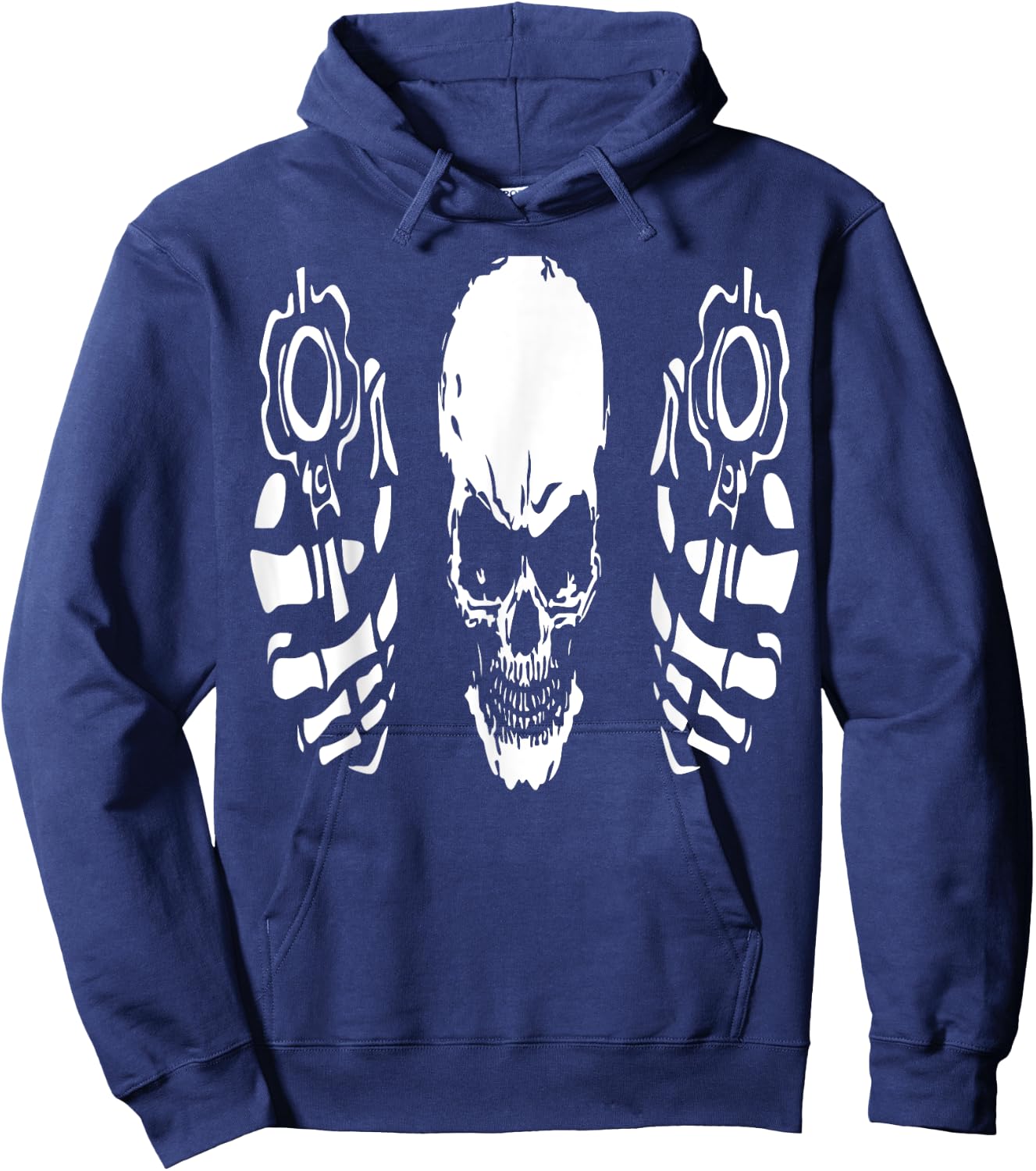 Skeleton Skull Double Gun Revolvers Skull Head ARRR Hoodie - Hoodie | Navy
