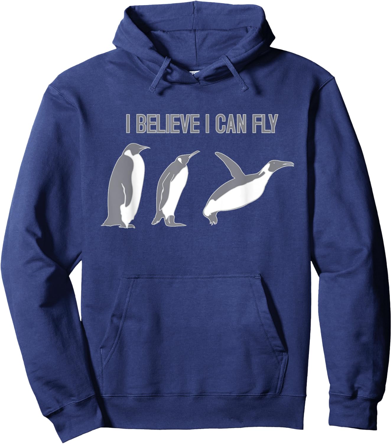 I Believe I Can Fly Penguin Hoodie - Hoodie | Navy
