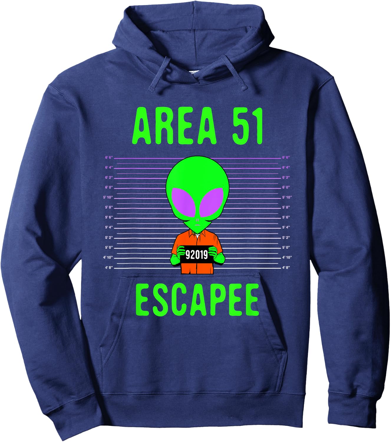 Storm Area 51 Meme Alien Costume Halloween Apparel - Adult - Black - Short Sleeve - Alien Graphic - Halloween - Fantasy - Men, Adults - Small Hoodie - Hoodie | Navy