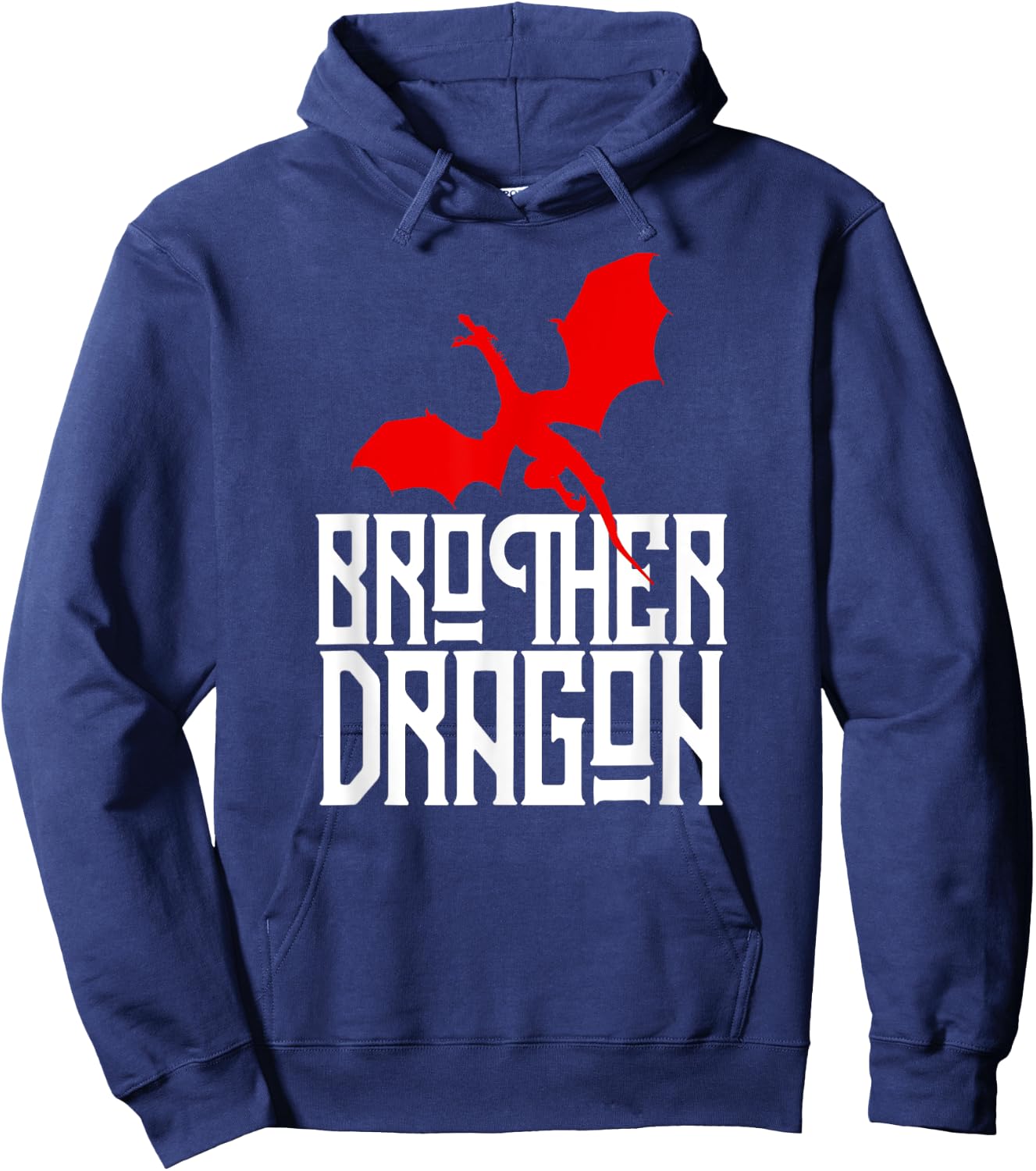 Brother Dragon Shirt Red Matching Family Tribe Hoodie - Hoodie | Navy