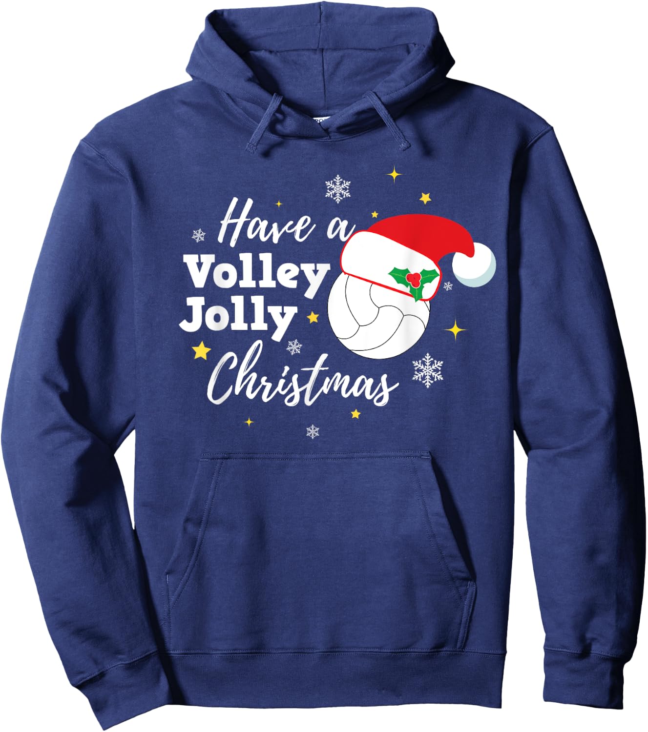 Christmas Volleyball Have a Volley Jolly Christmas Hoodie - Hoodie | Navy