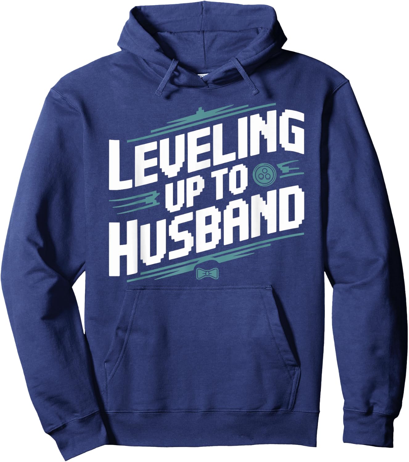 Bachelor Party Groom to be Leveling Up to Husband Game Lover Hoodie - Hoodie | Navy