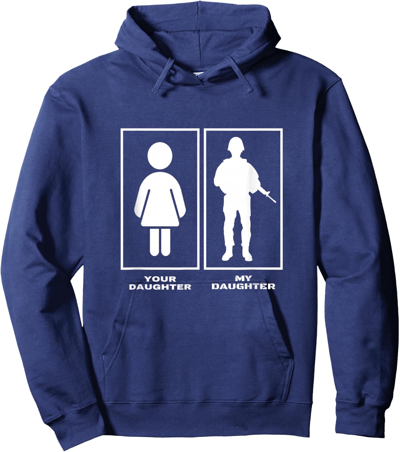 Proud Soldier Mom Dad Your Daughter My Daughter Military Hoodie - Hoodie | Navy
