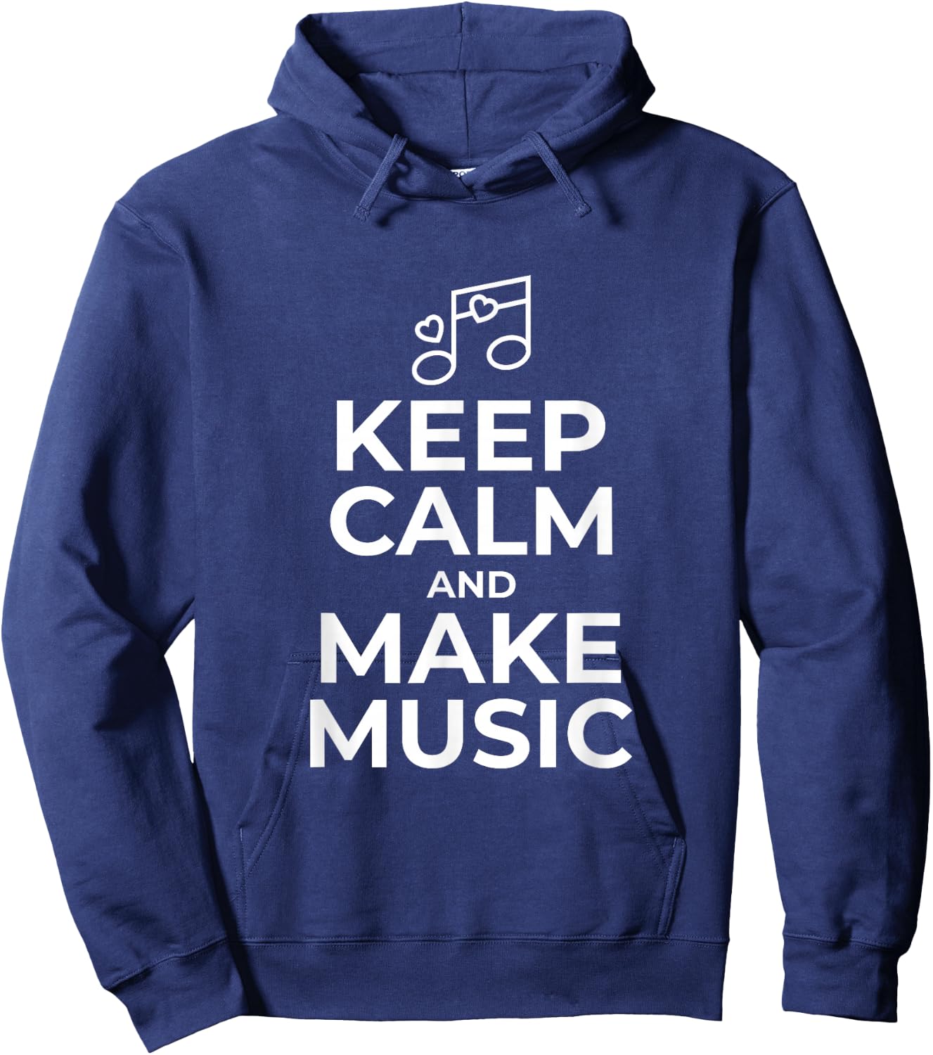 Keep Calm and Make Music Lovers Musician Gift Hoodie - Hoodie | Navy