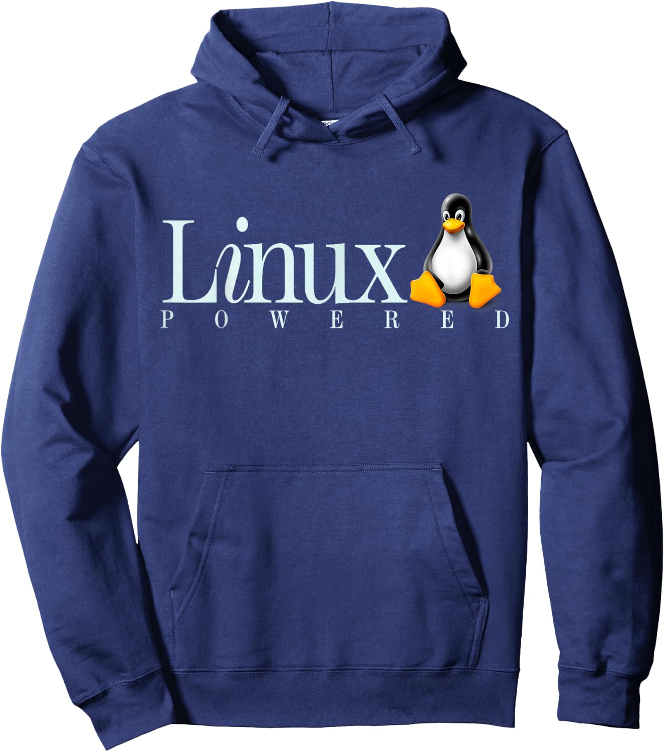 Linux Os Powered by Linux Penguin -Shirt Hoodie - Hoodie | Navy