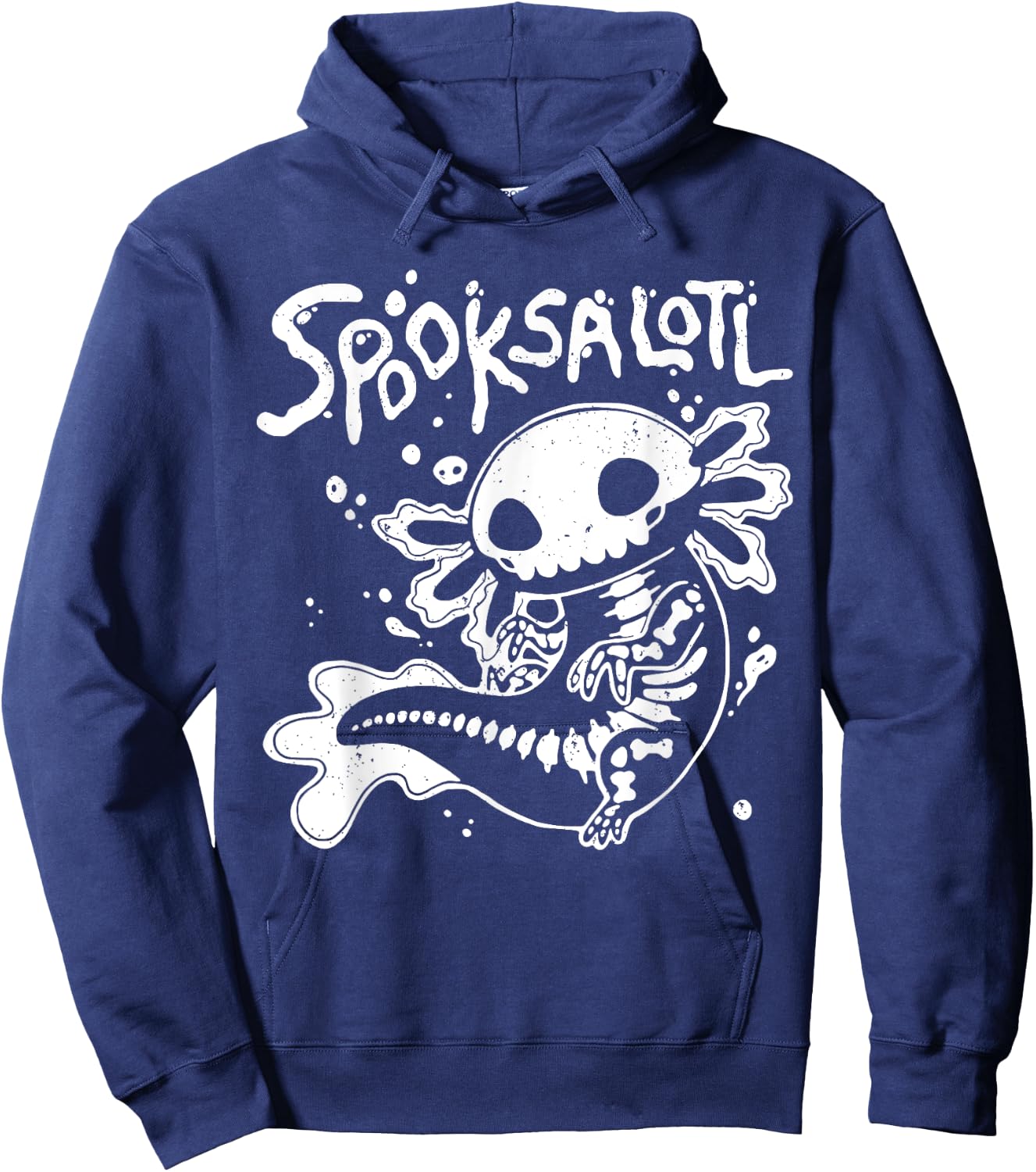 Halloween Cute Skeleton Spooksalotl Halloween Axolotl Hoodie - Hoodie | Navy