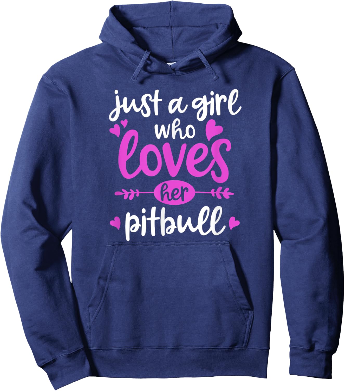 Pitbull Gift - Just a Girl Who Loves Her Pitbull Hoodie - Hoodie | Navy