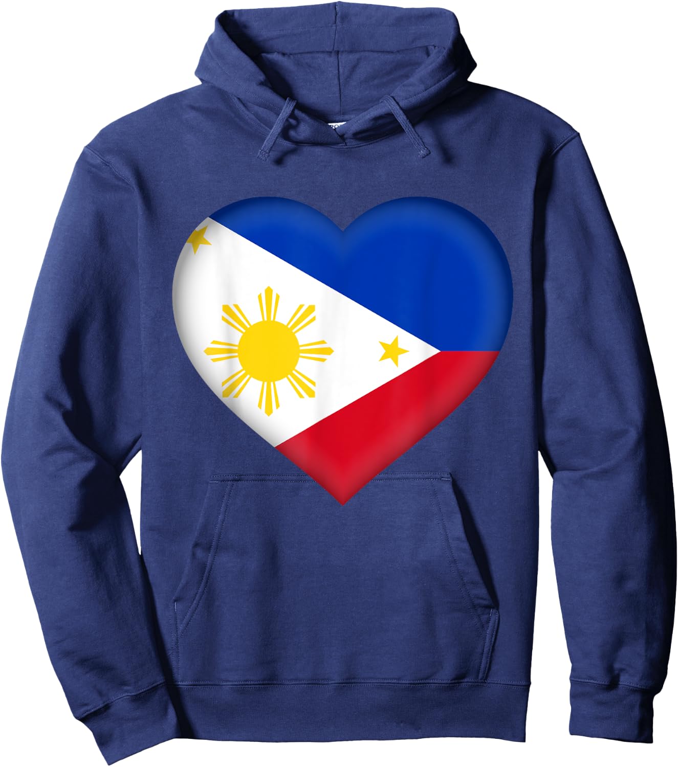 I Love Philippines | Filipino Flag Heart Outfit Hoodie - Hoodie | Navy